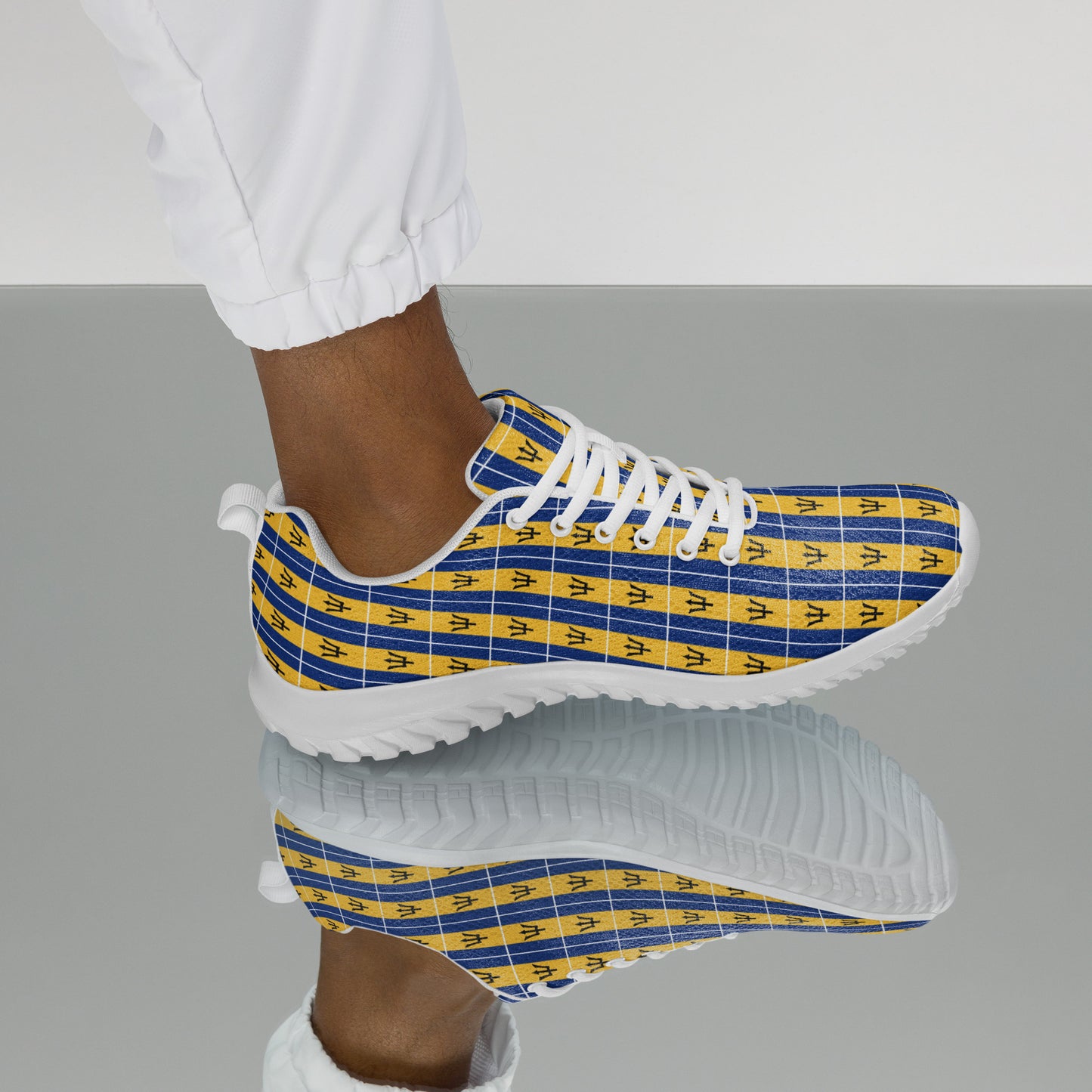 Men’s Athletic Shoes: Barbados - Patterned Flag