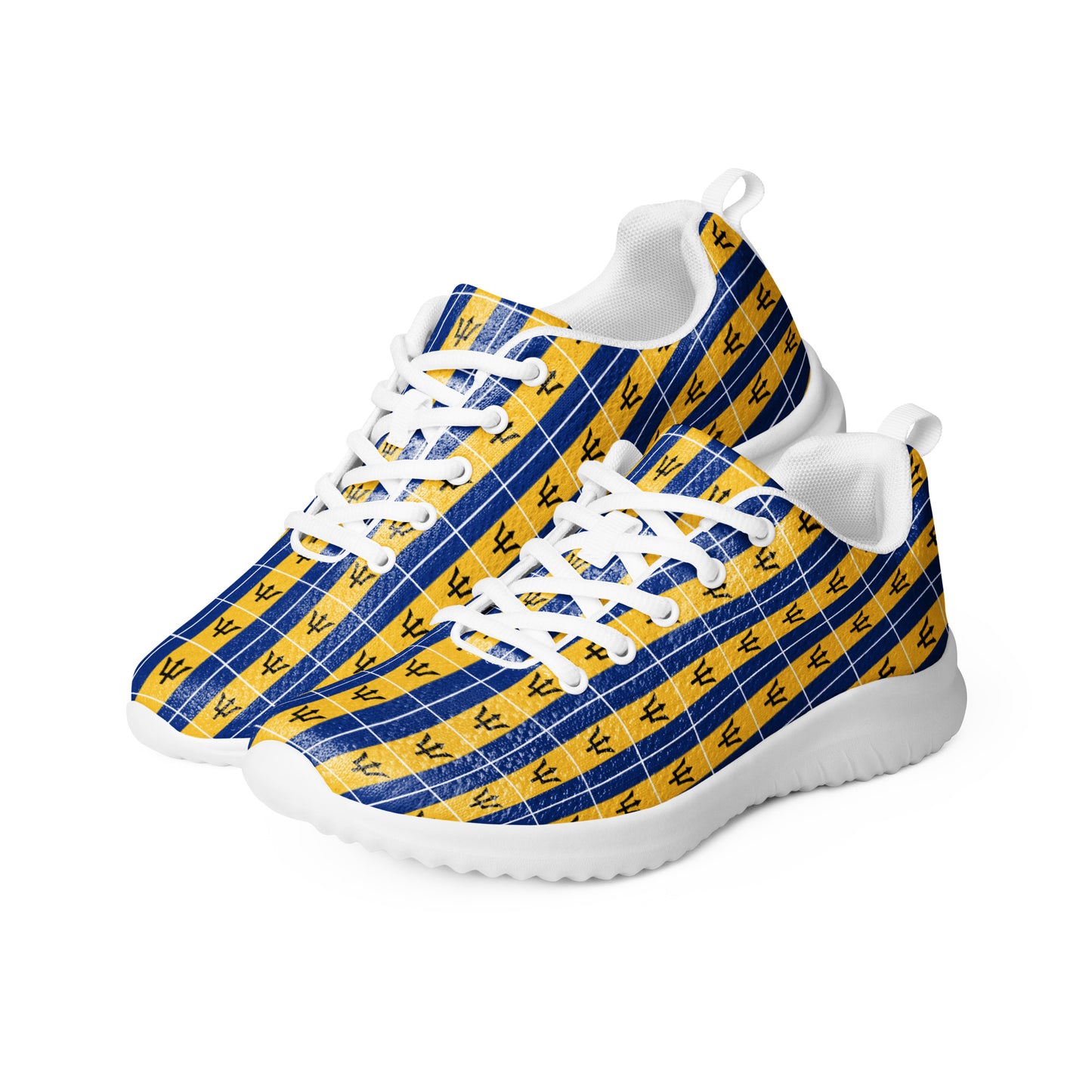 Men’s Athletic Shoes: Barbados - Patterned Flag