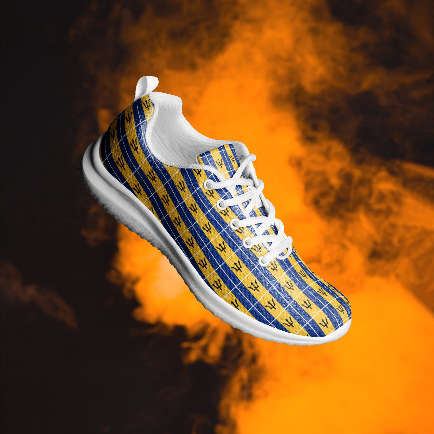 Men’s Athletic Shoes: Barbados - Patterned Flag