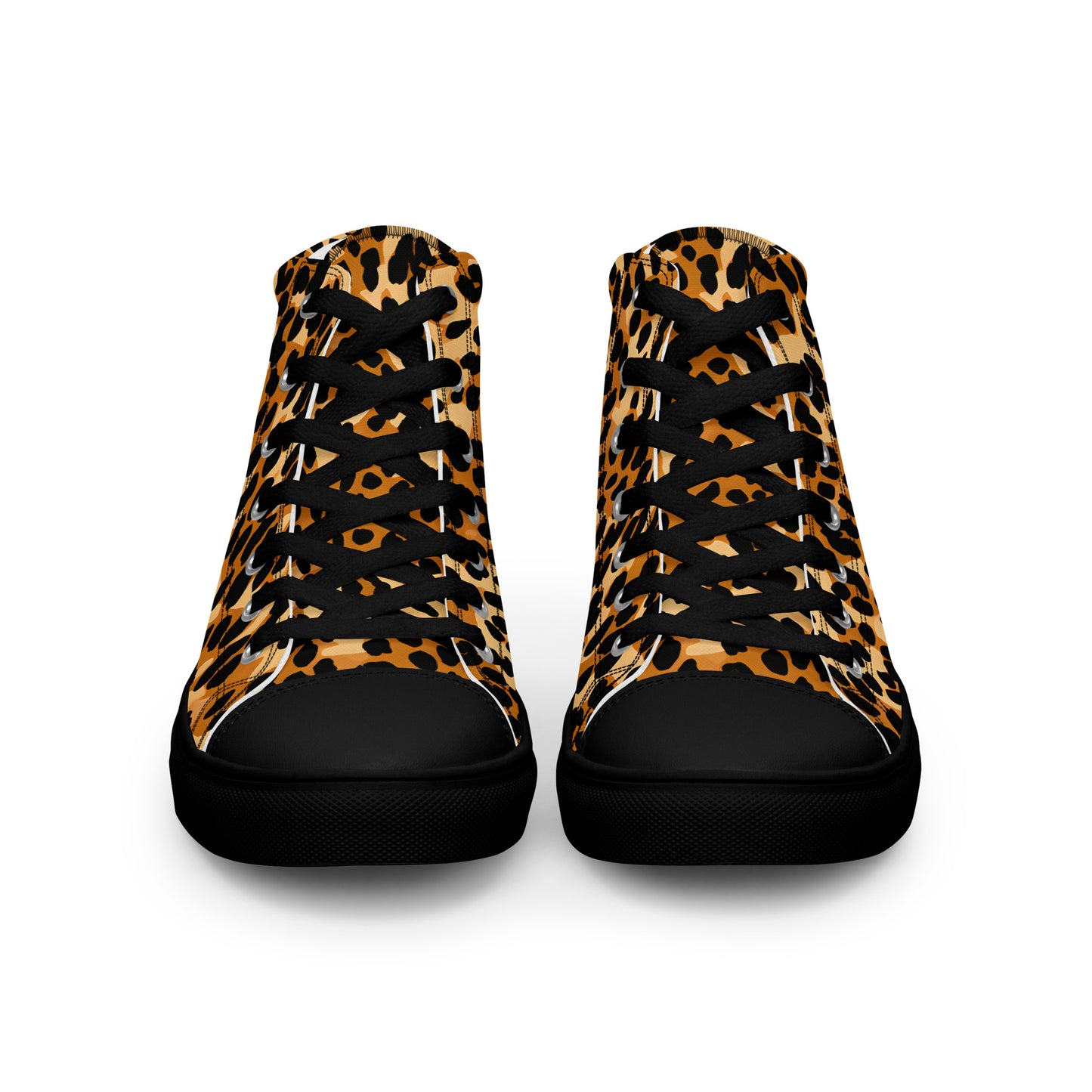 Men’s High Top Canvas Shoes: Leopard