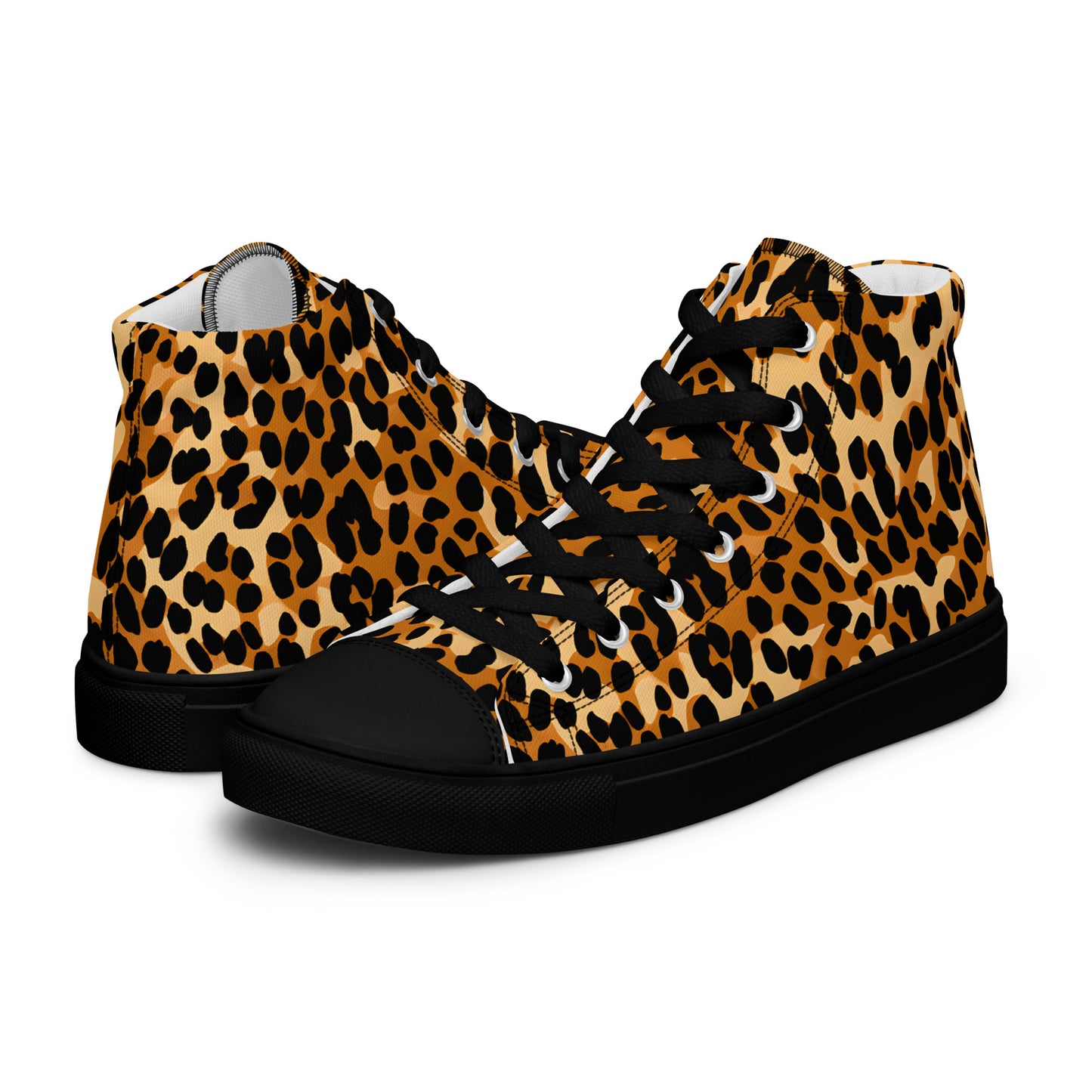 Men’s High Top Canvas Shoes: Leopard