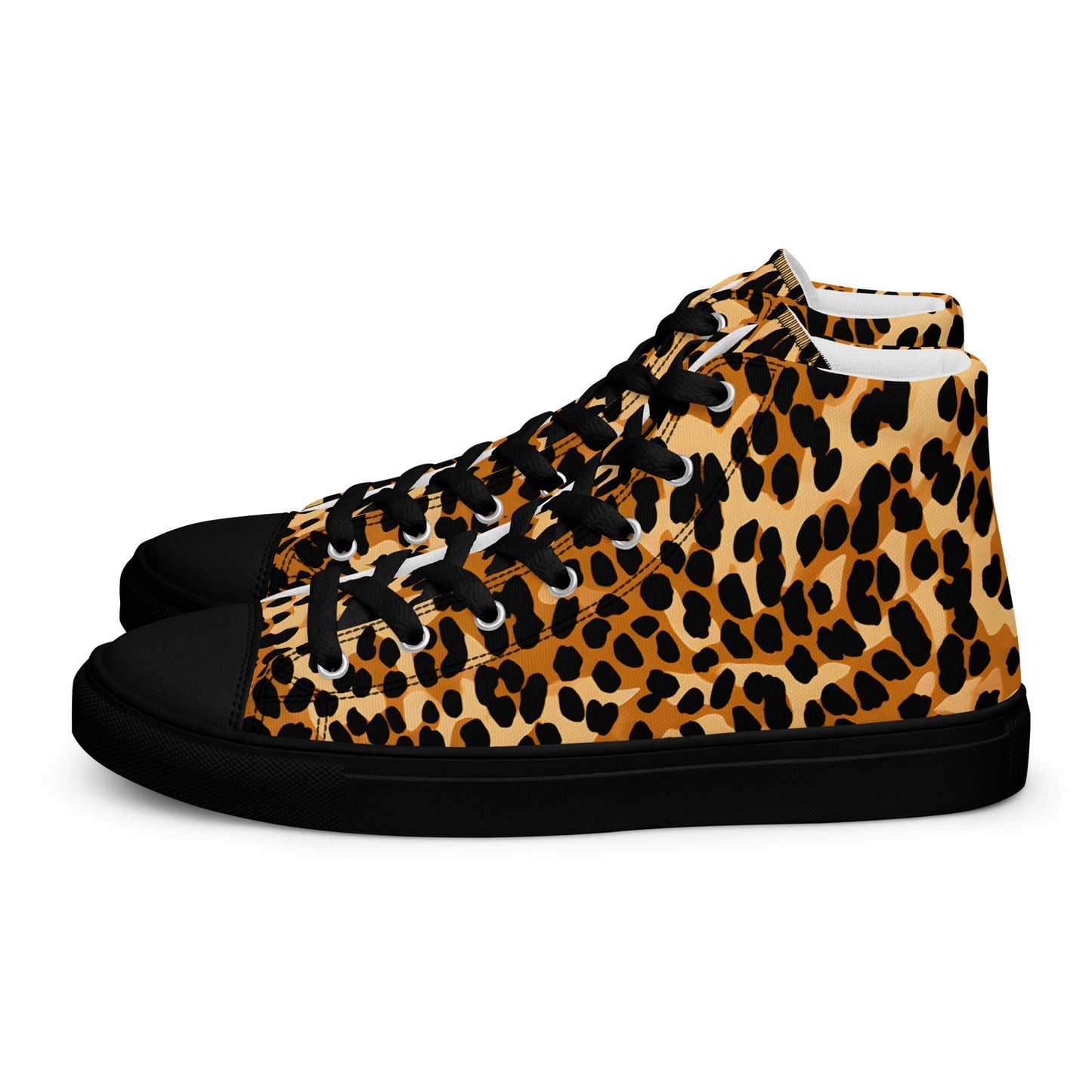 Men’s High Top Canvas Shoes: Leopard