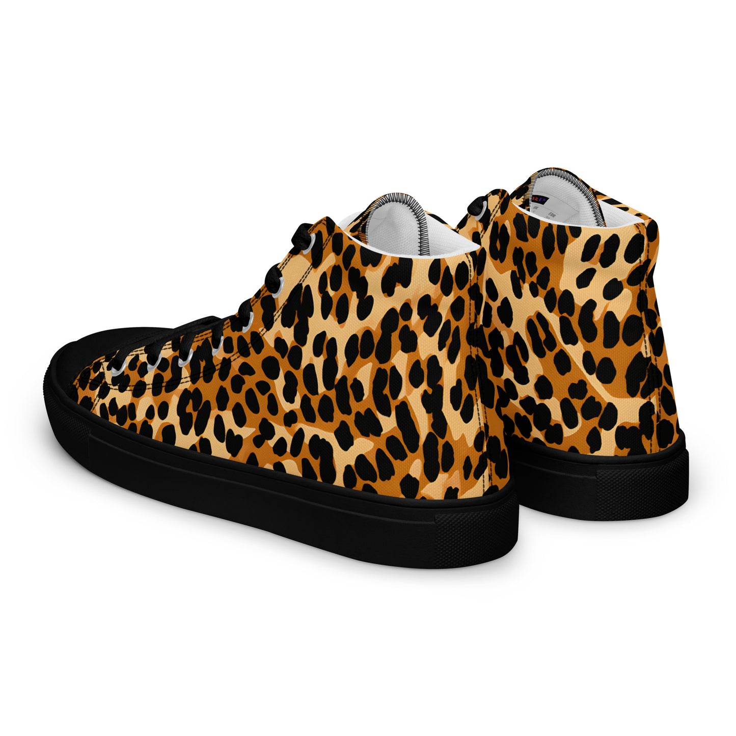 Men’s High Top Canvas Shoes: Leopard