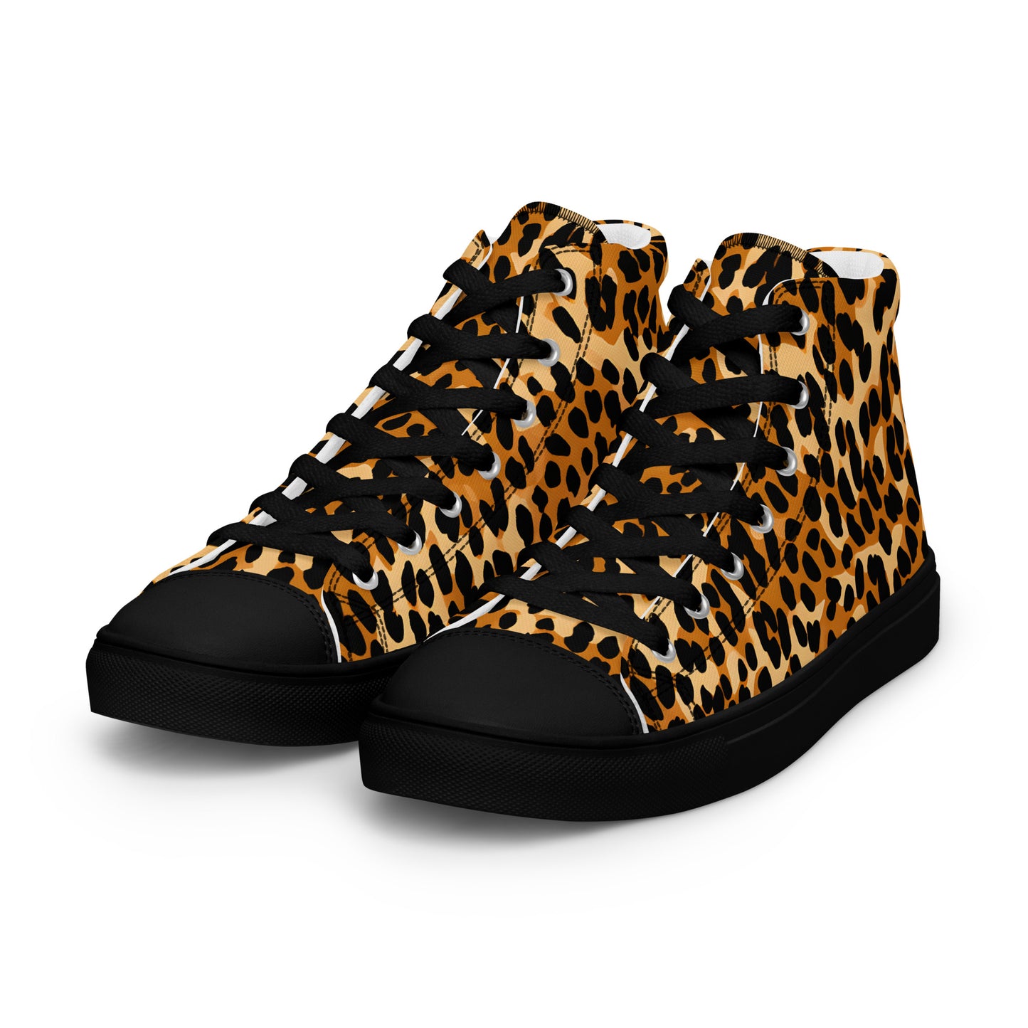 Men’s High Top Canvas Shoes: Leopard