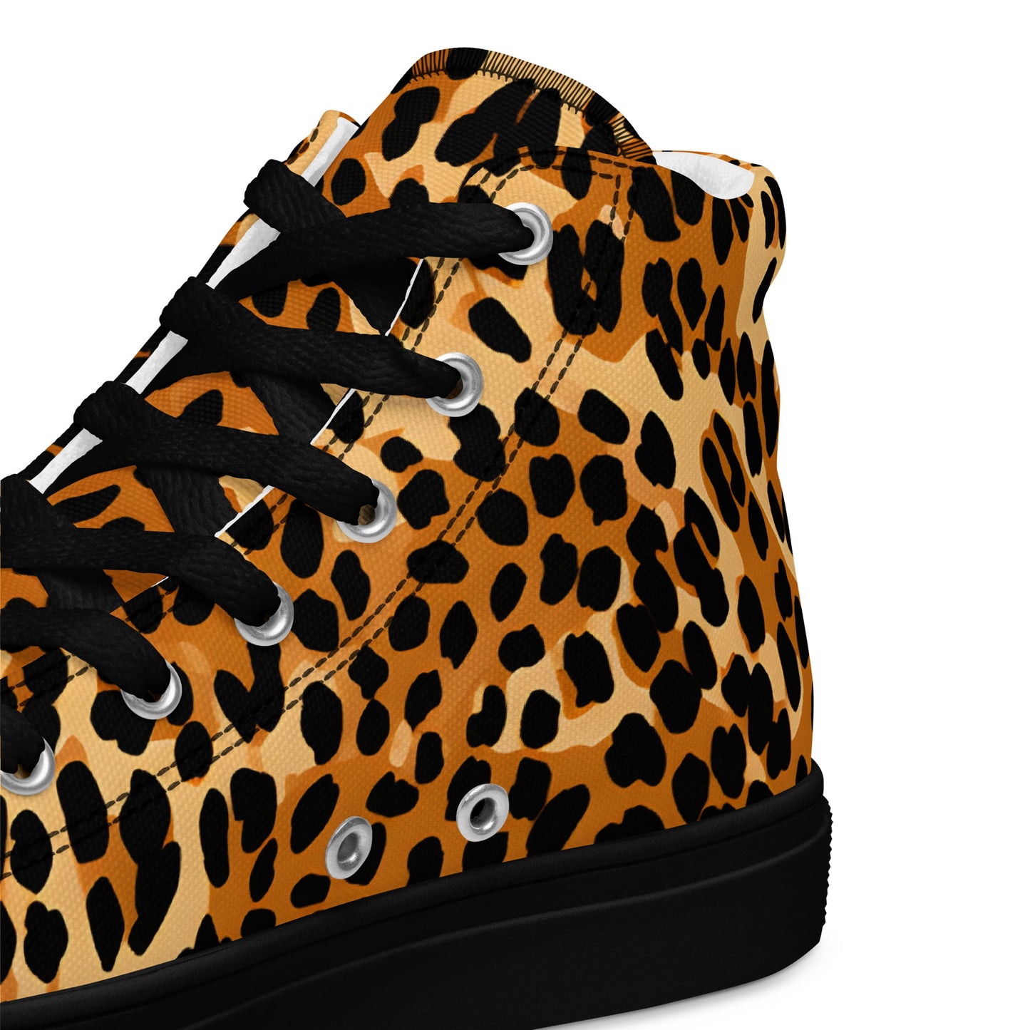 Men’s High Top Canvas Shoes: Leopard