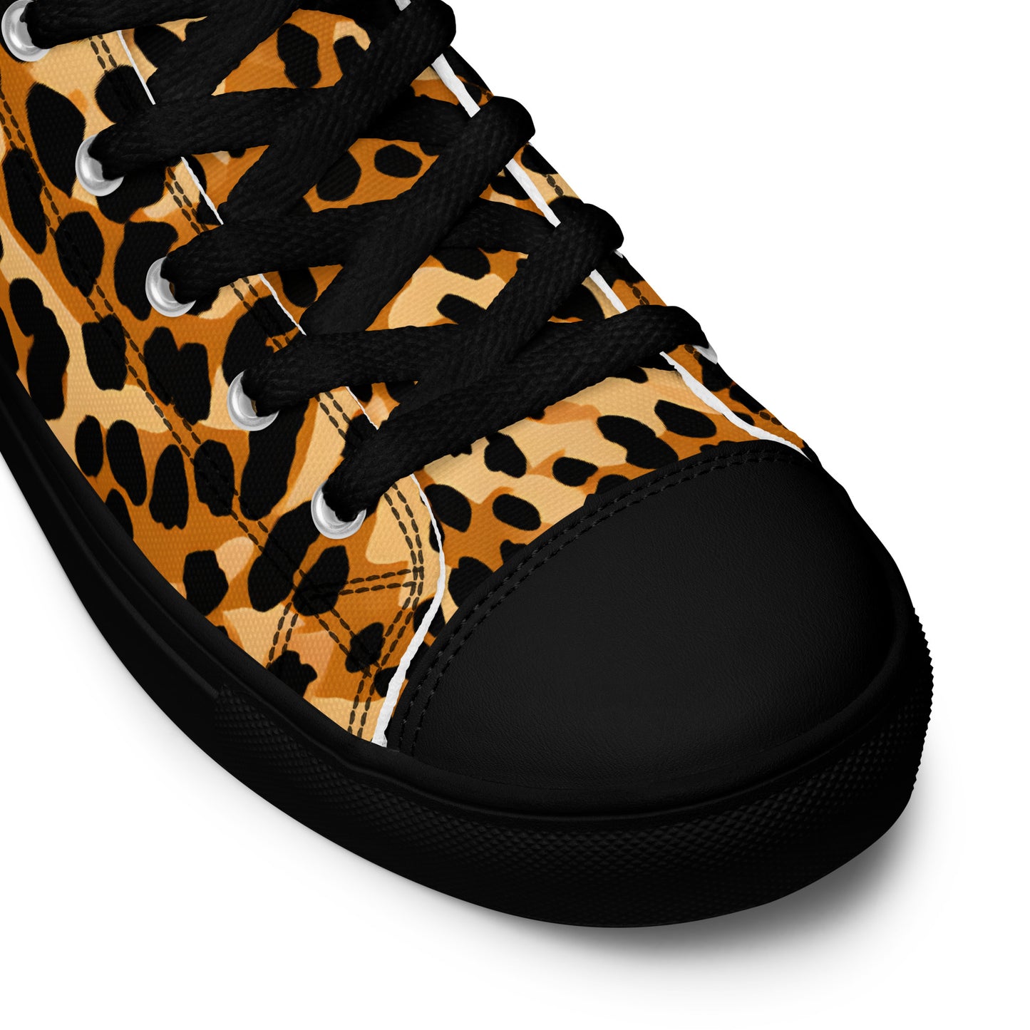 Men’s High Top Canvas Shoes: Leopard