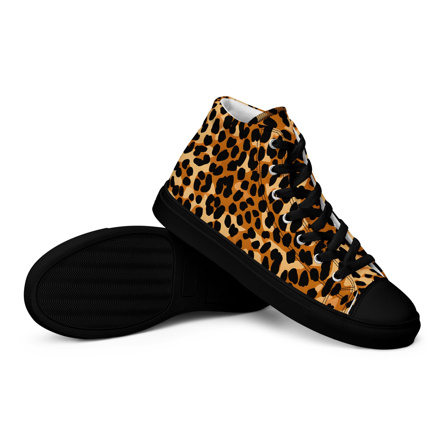 Men’s High Top Canvas Shoes: Leopard