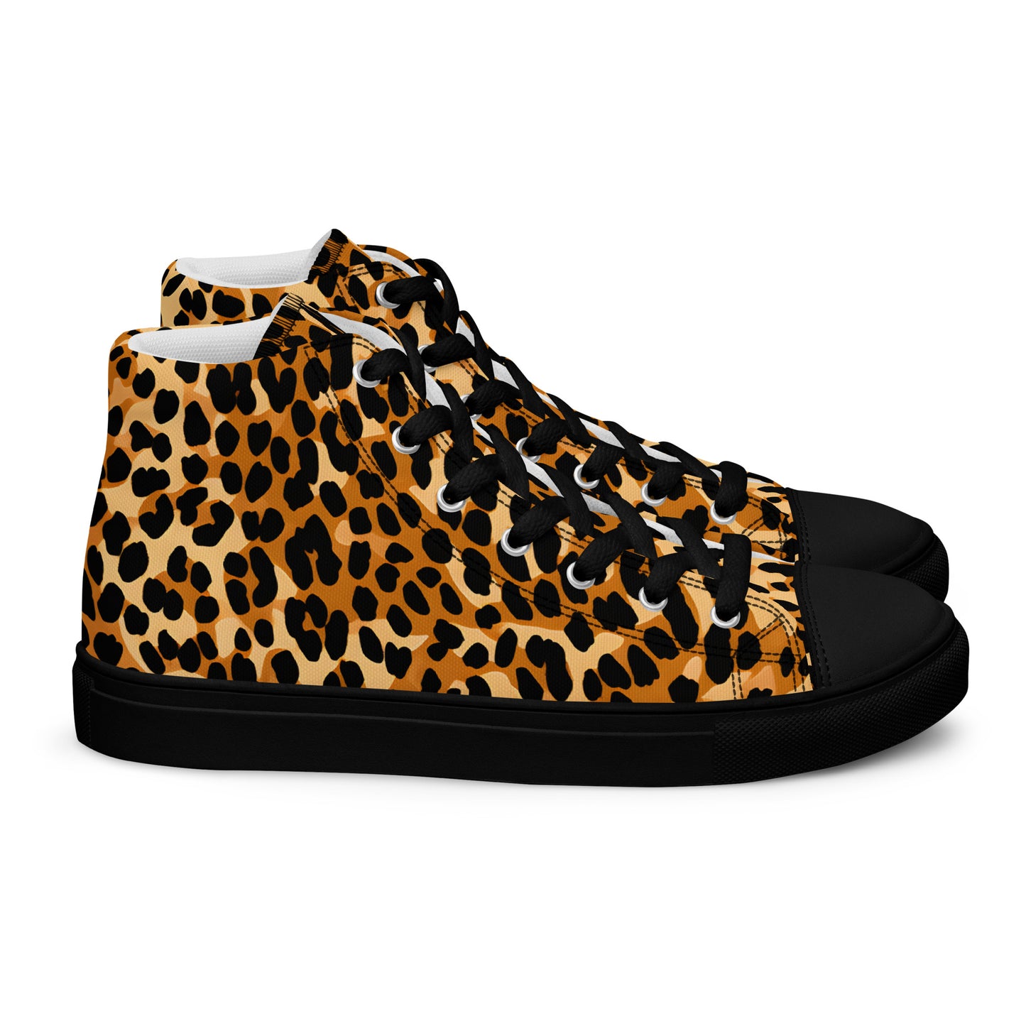 Men’s High Top Canvas Shoes: Leopard