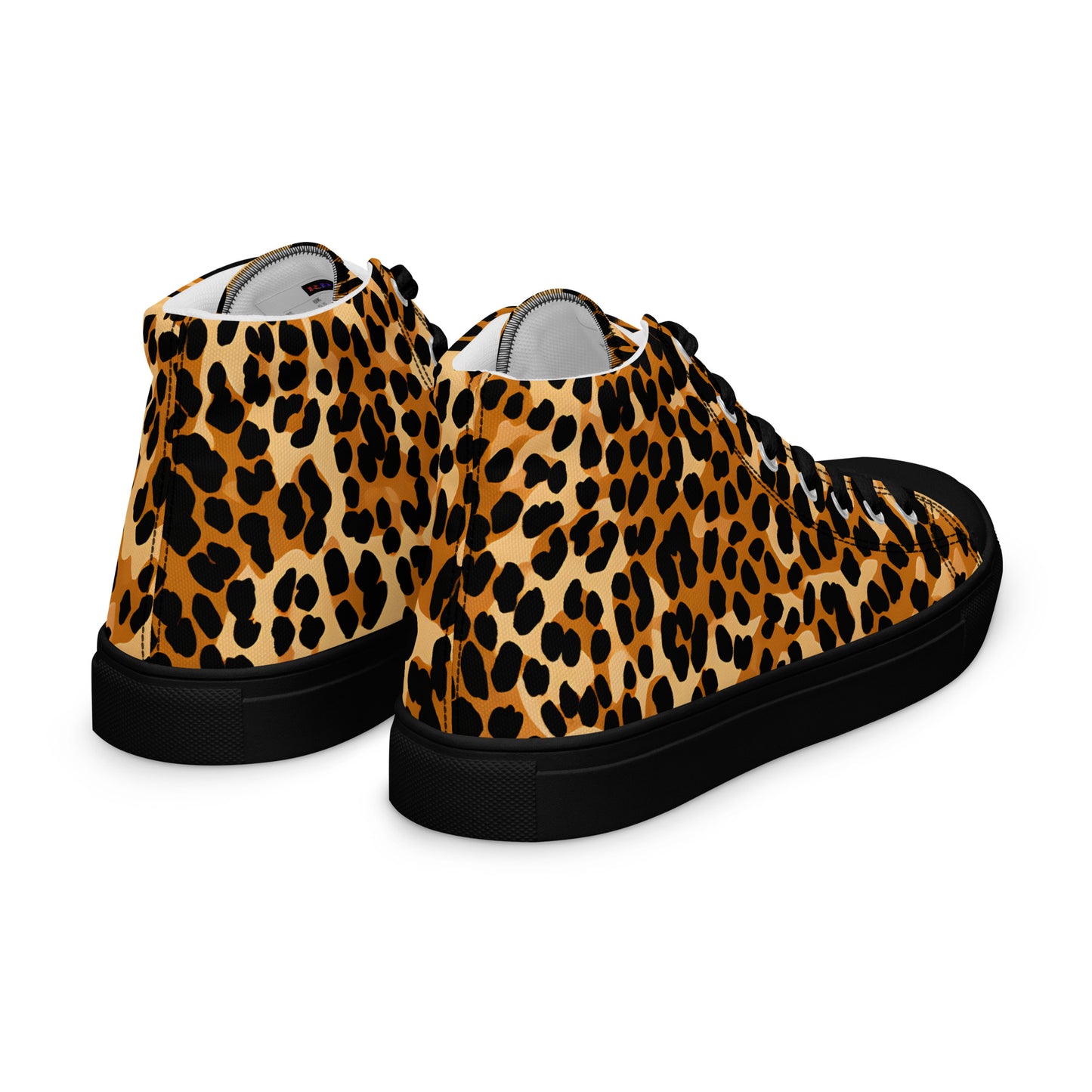 Men’s High Top Canvas Shoes: Leopard