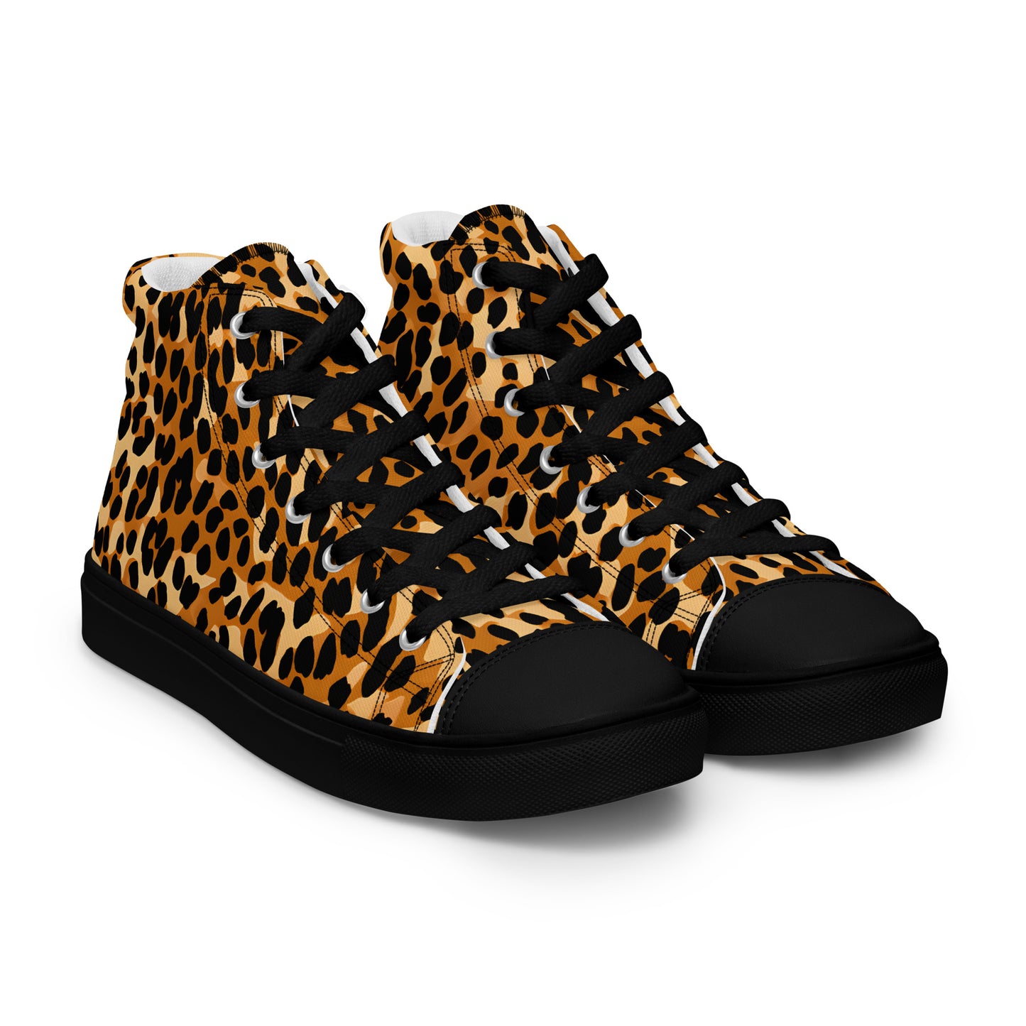 Men’s High Top Canvas Shoes: Leopard