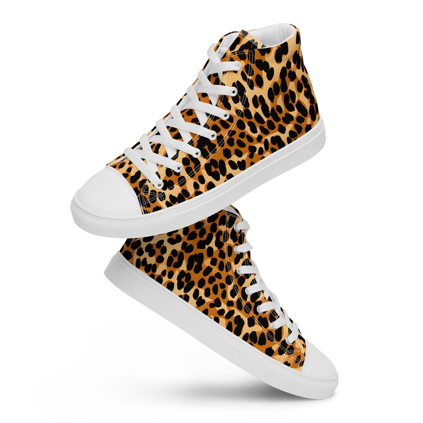 Men’s High Top Canvas Shoes: Leopard