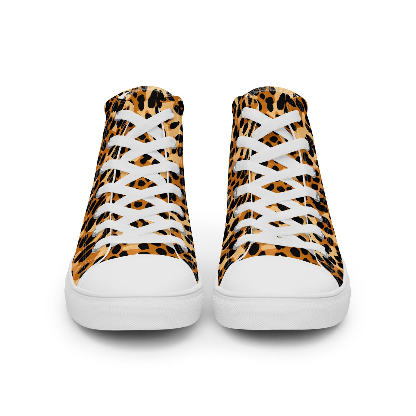 Men’s High Top Canvas Shoes: Leopard