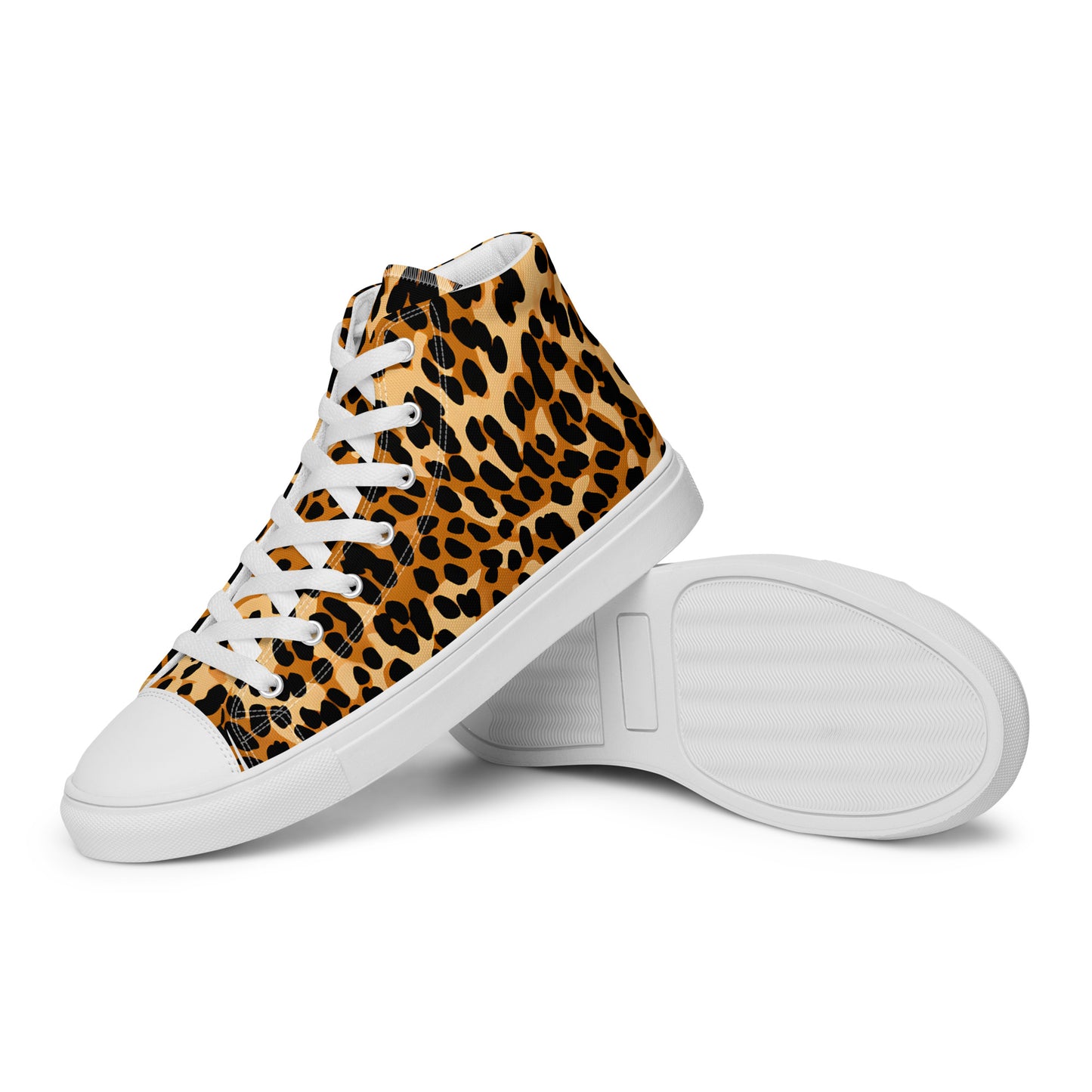 Men’s High Top Canvas Shoes: Leopard