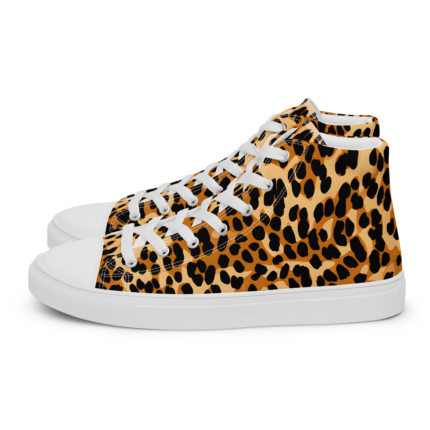 Men’s High Top Canvas Shoes: Leopard