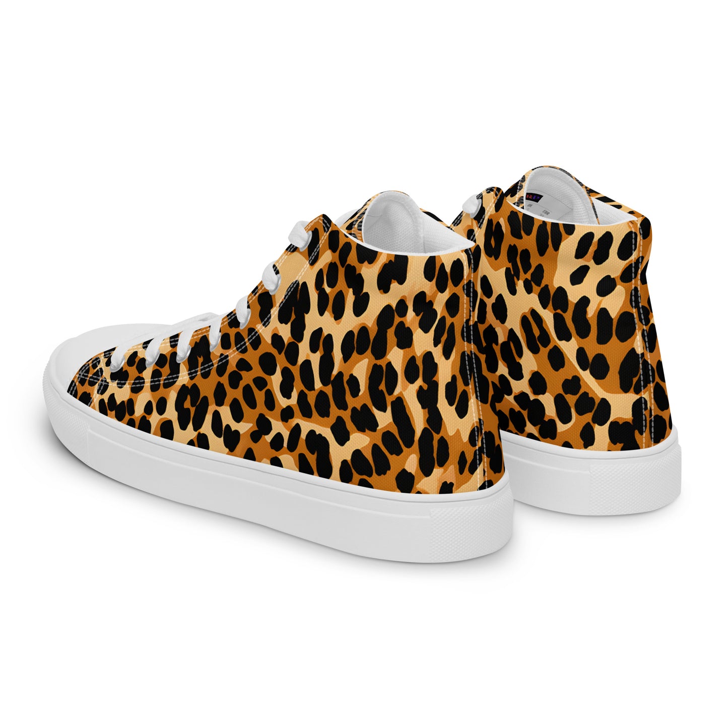 Men’s High Top Canvas Shoes: Leopard