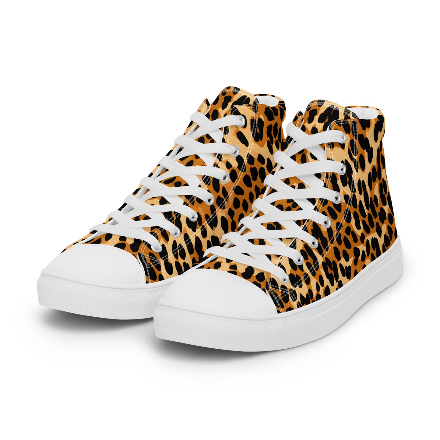 Men’s High Top Canvas Shoes: Leopard