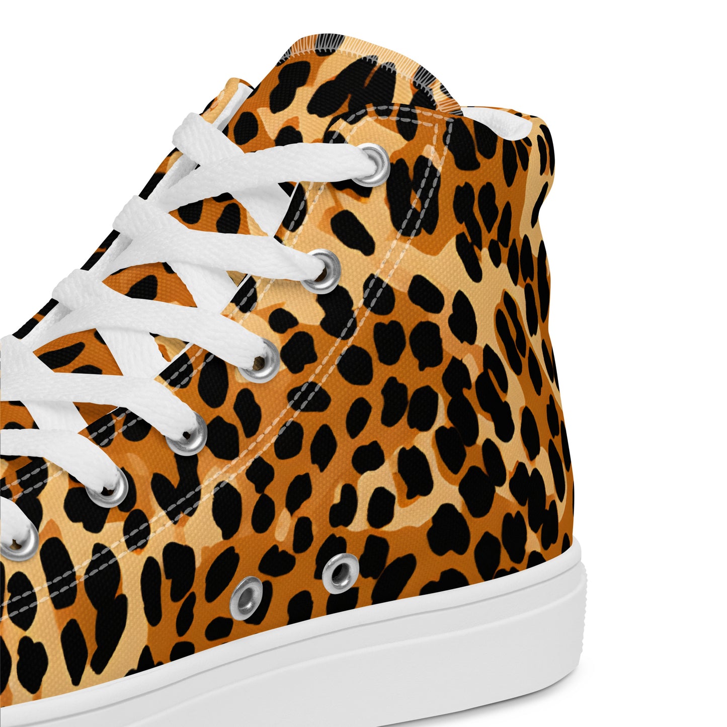 Men’s High Top Canvas Shoes: Leopard