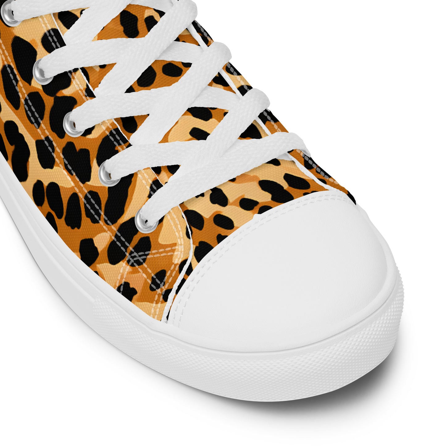 Men’s High Top Canvas Shoes: Leopard