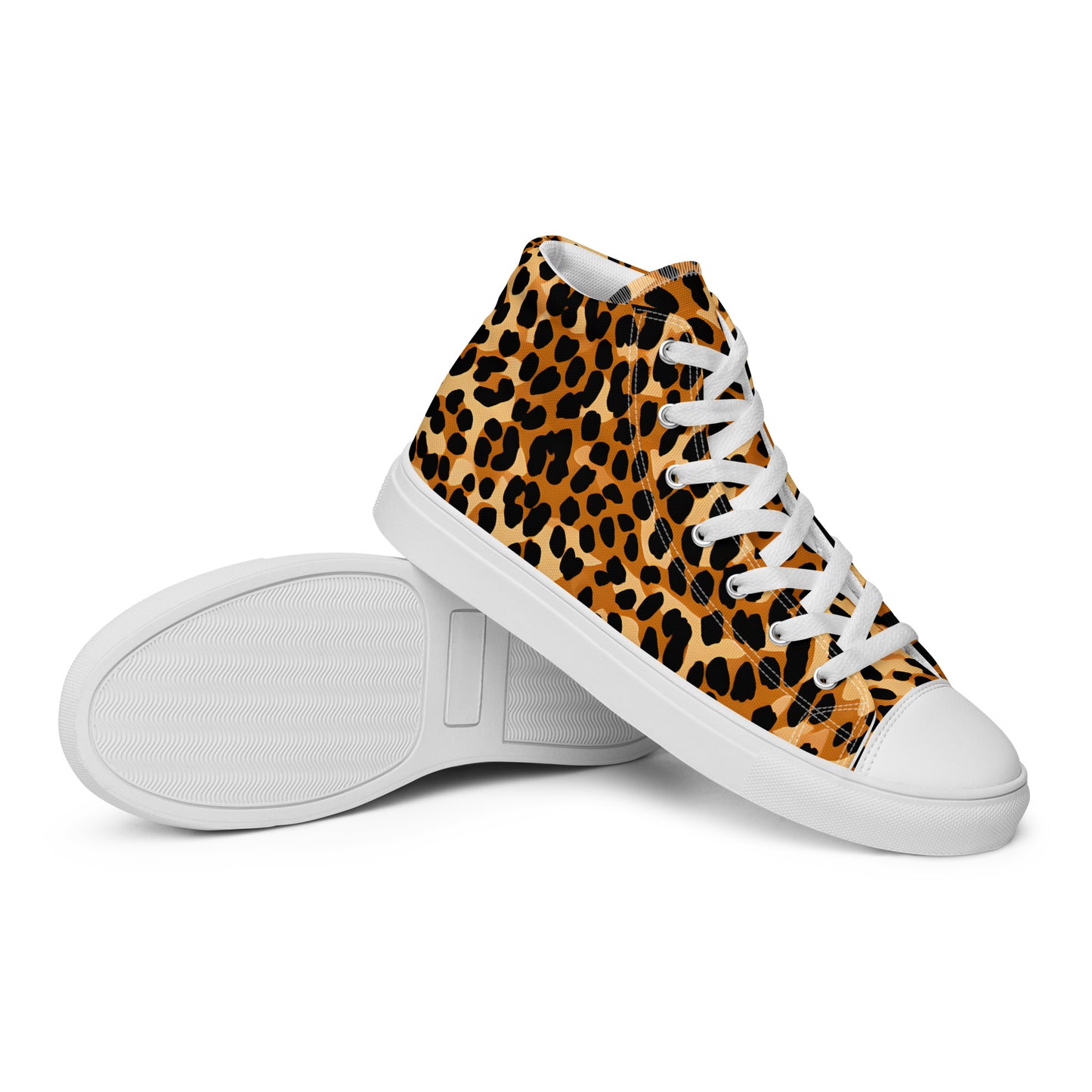 Men’s High Top Canvas Shoes: Leopard