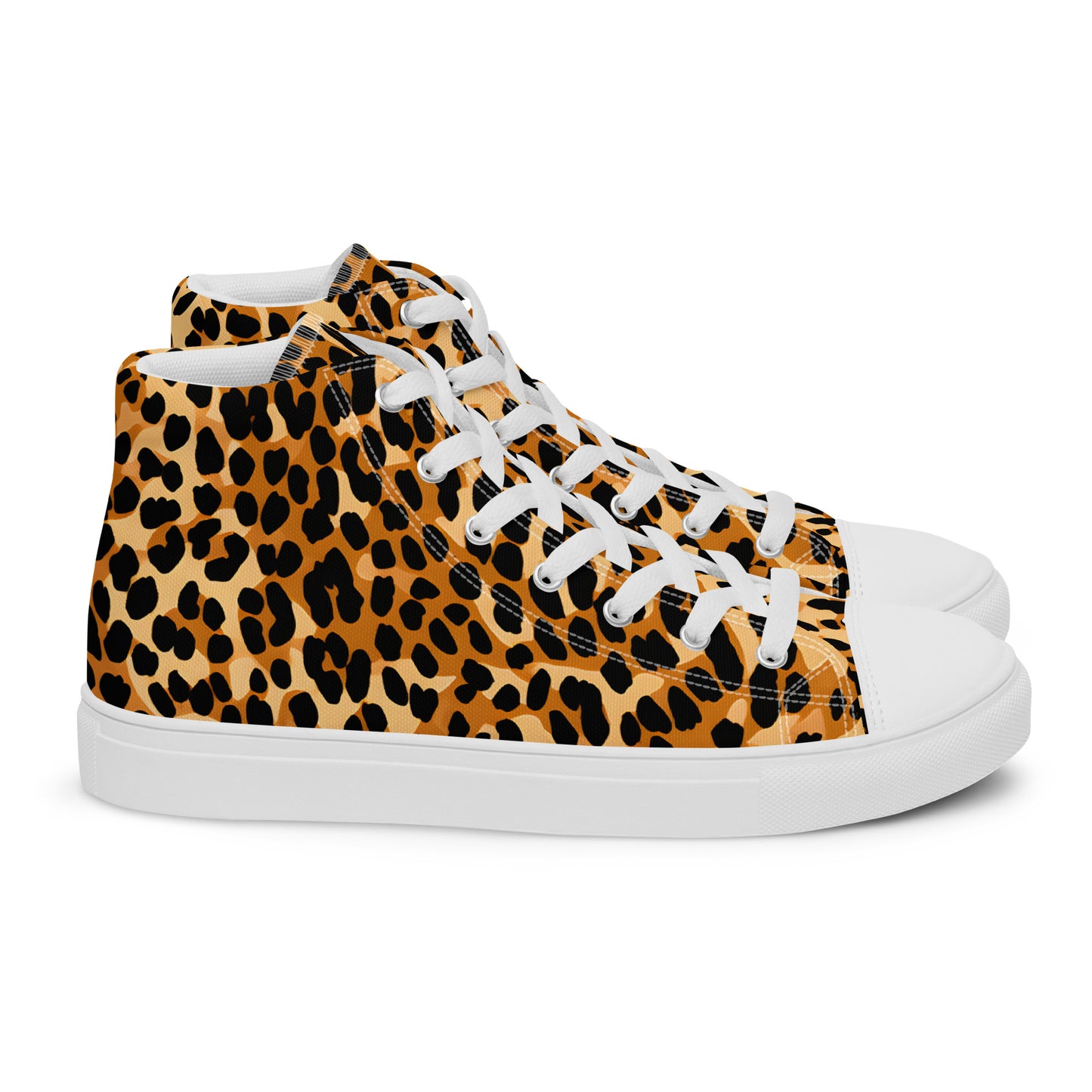 Men’s High Top Canvas Shoes: Leopard