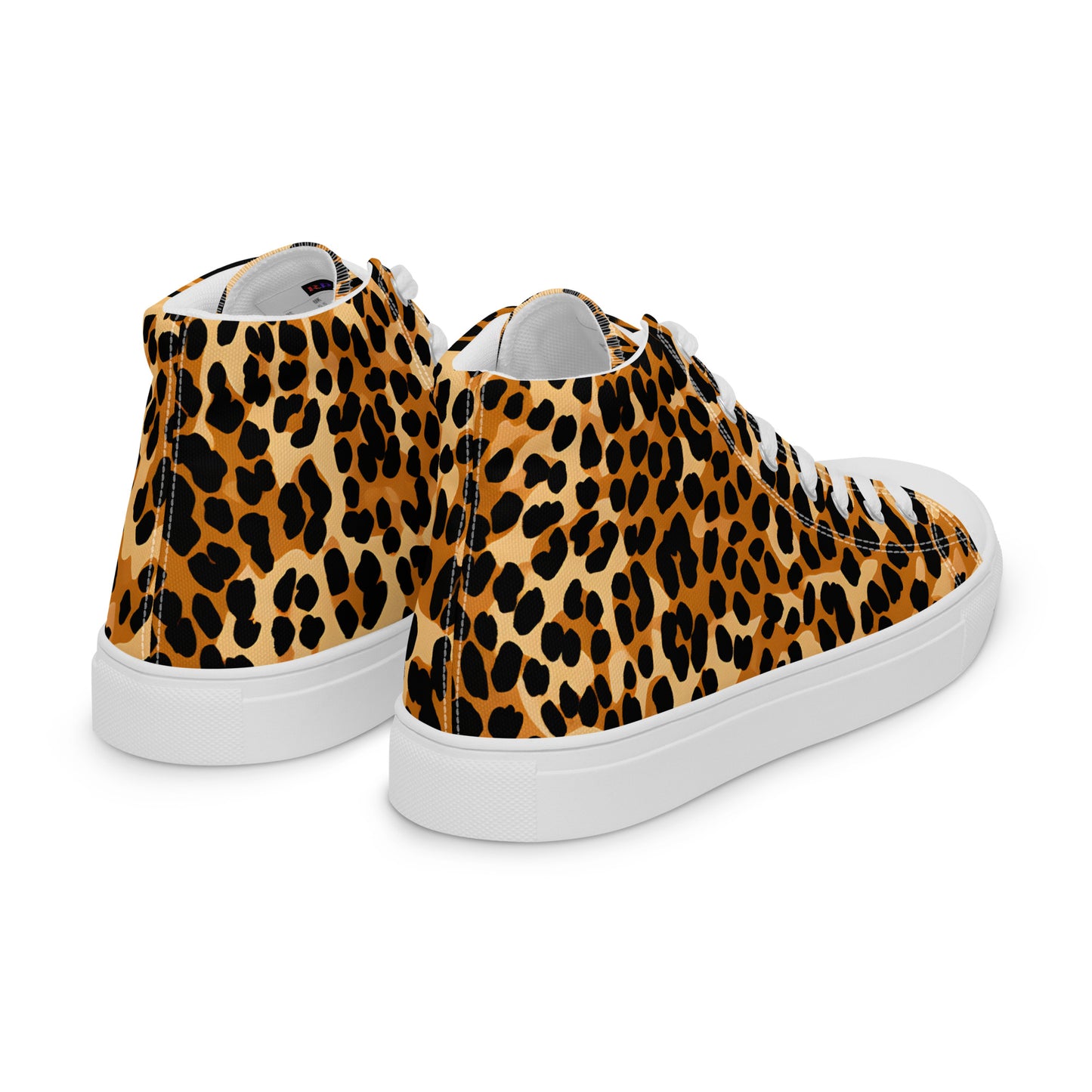 Men’s High Top Canvas Shoes: Leopard