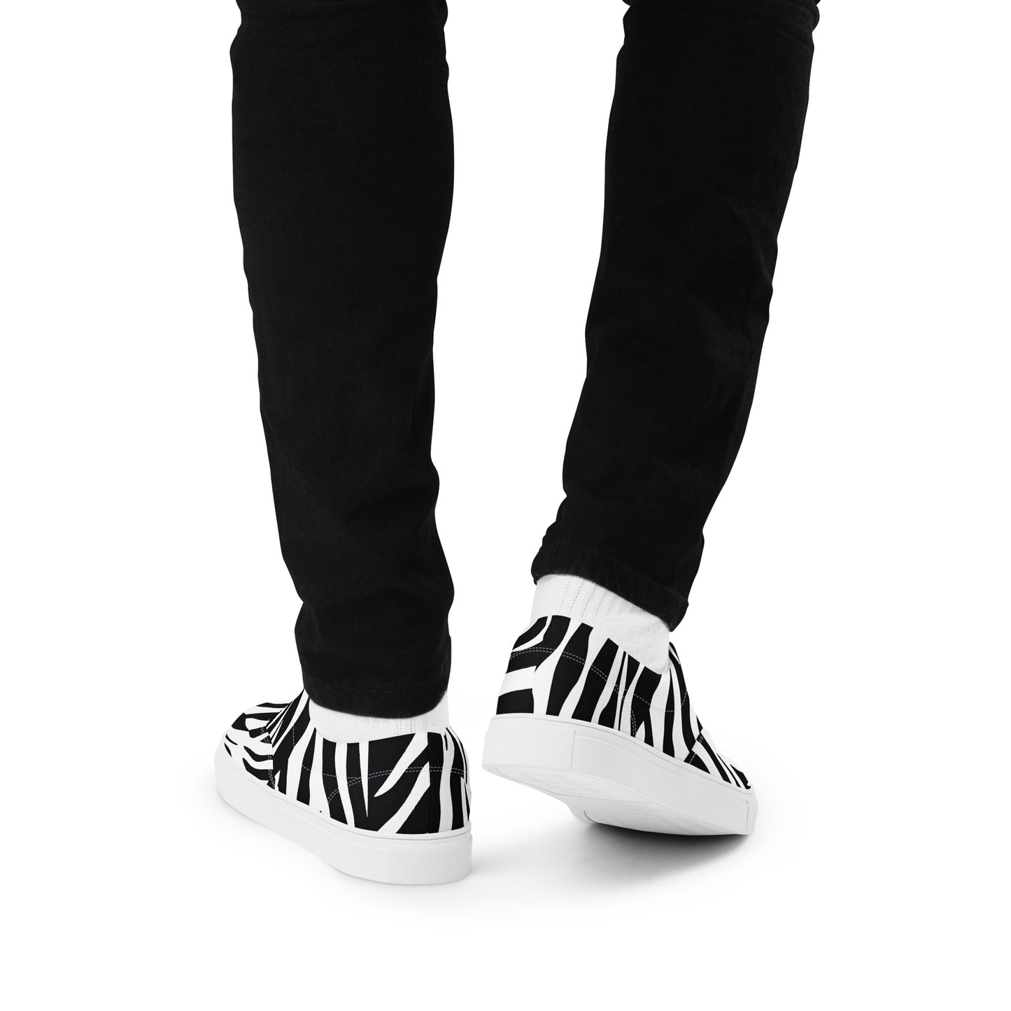 Men’s Lace-Up Canvas Shoes: Zebra