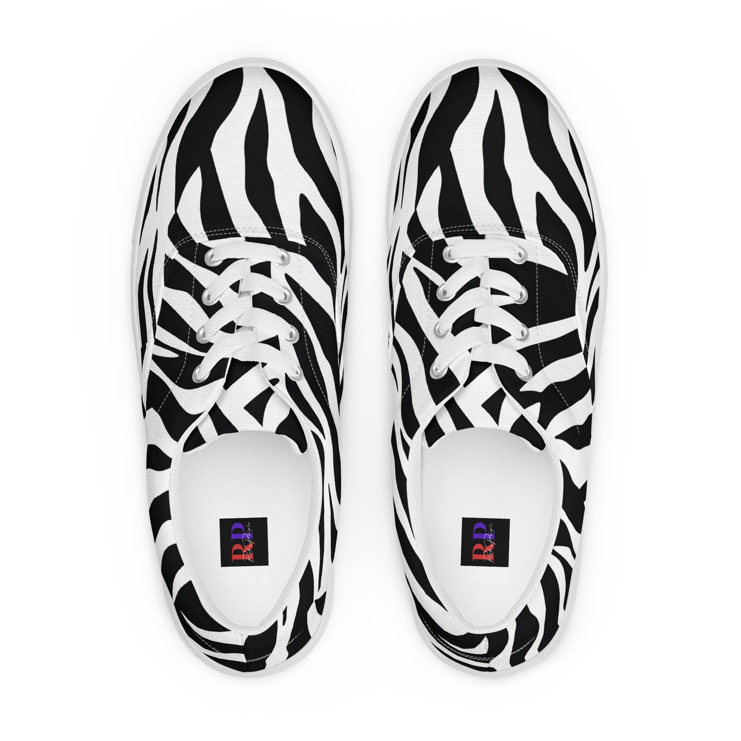 Men’s Lace-Up Canvas Shoes: Zebra