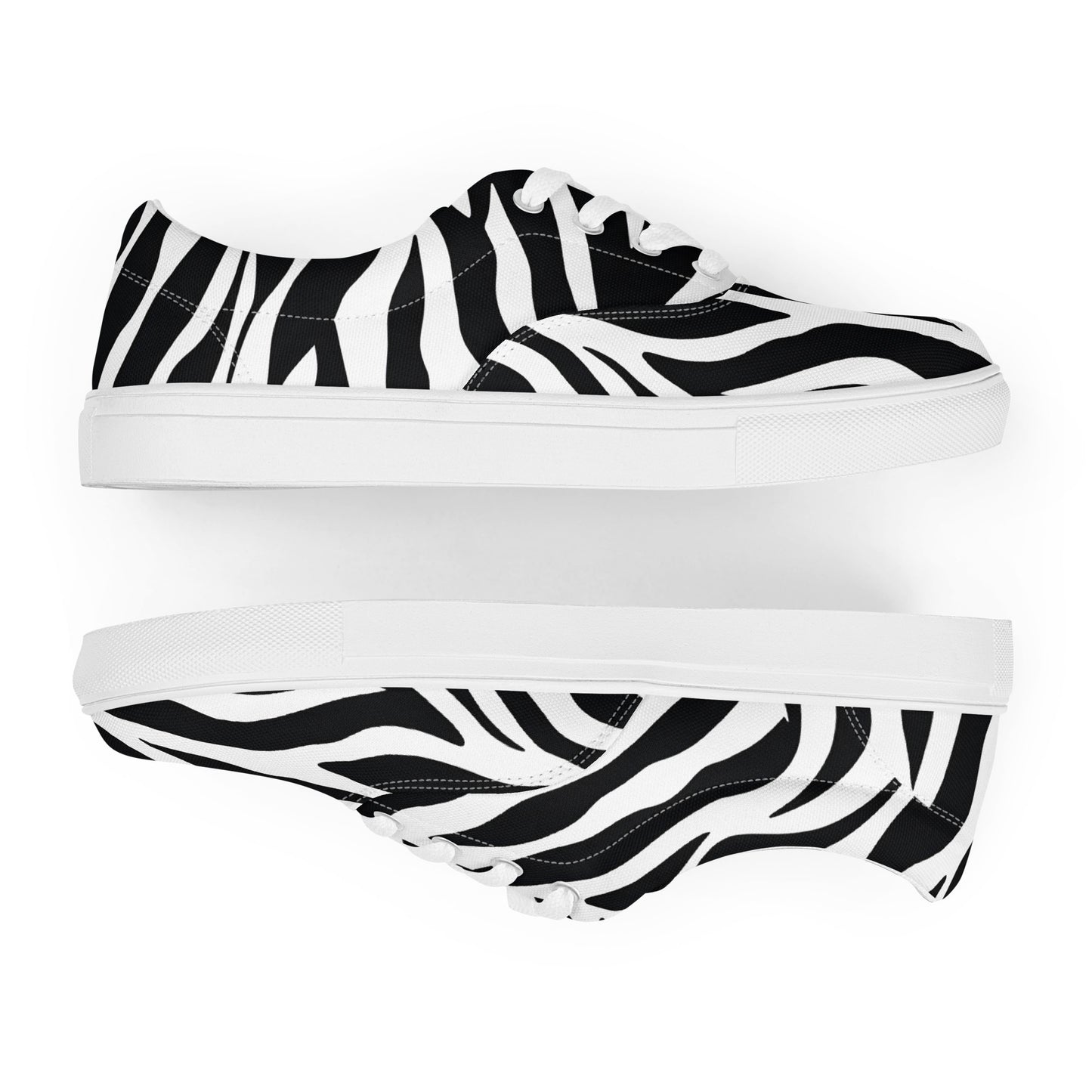 Men’s Lace-Up Canvas Shoes: Zebra