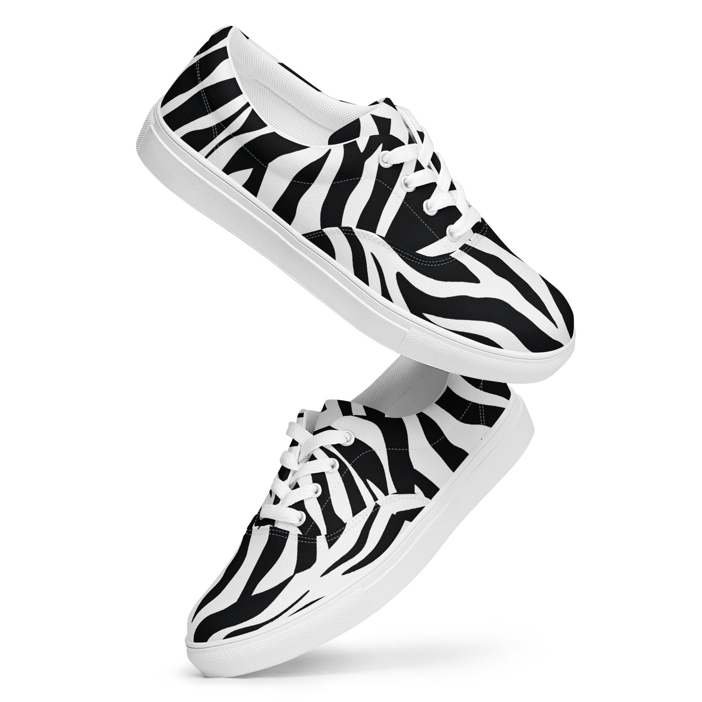 Men’s Lace-Up Canvas Shoes: Zebra