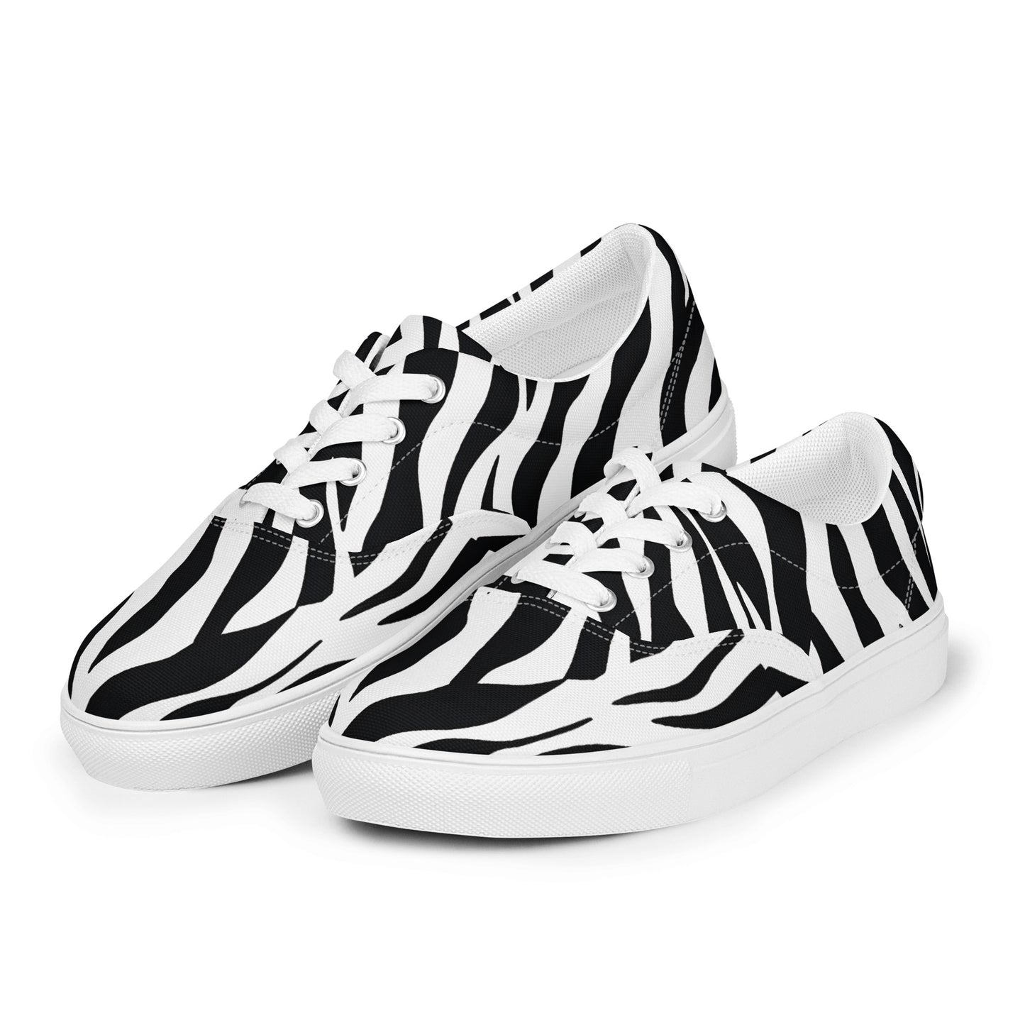 Men’s Lace-Up Canvas Shoes: Zebra