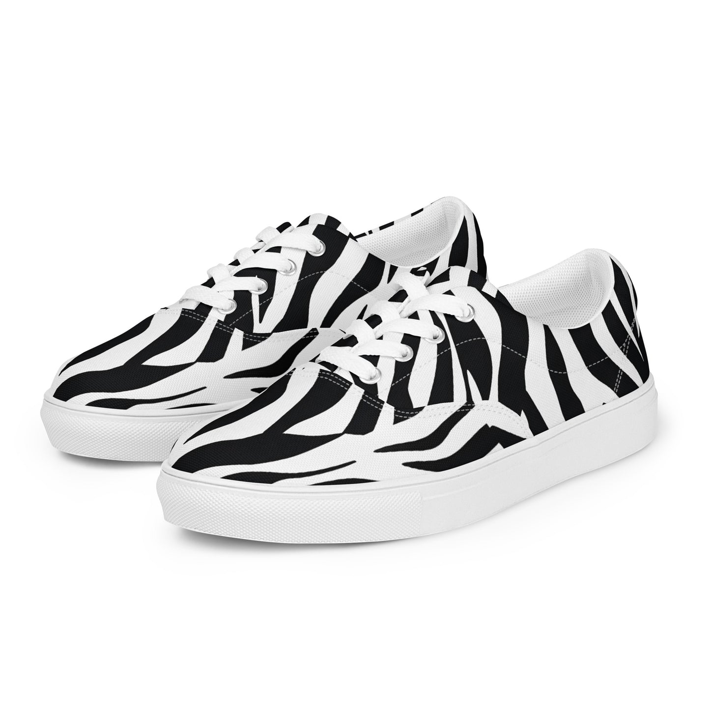 Men’s Lace-Up Canvas Shoes: Zebra