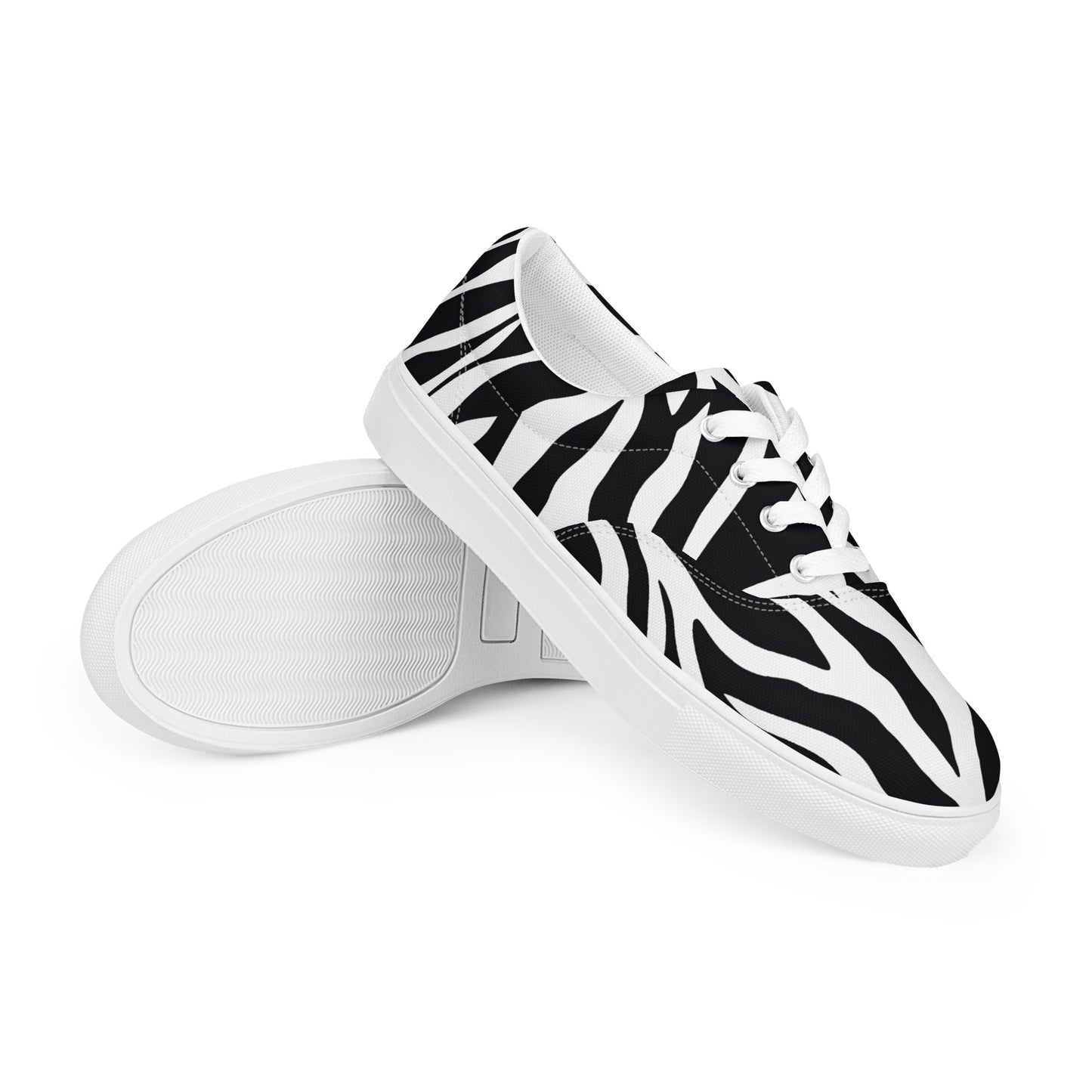 Men’s Lace-Up Canvas Shoes: Zebra