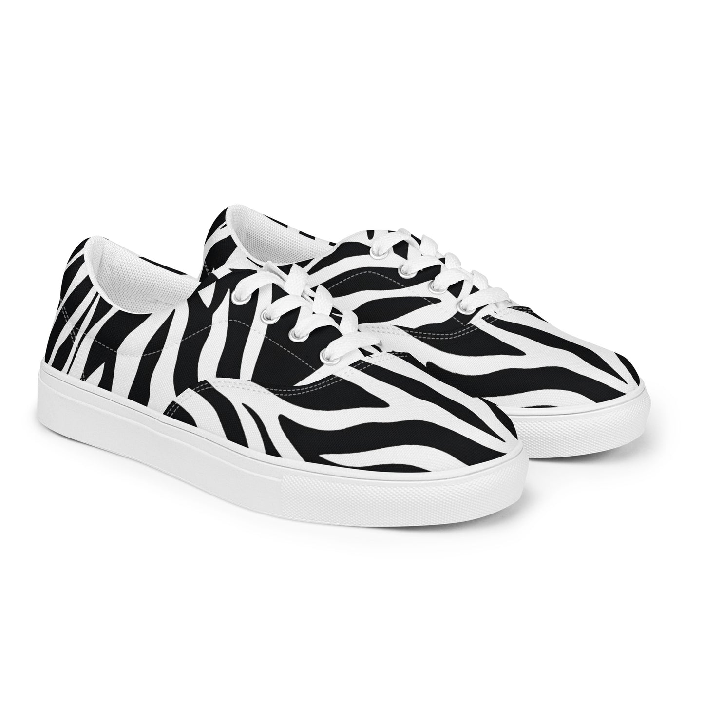 Men’s Lace-Up Canvas Shoes: Zebra