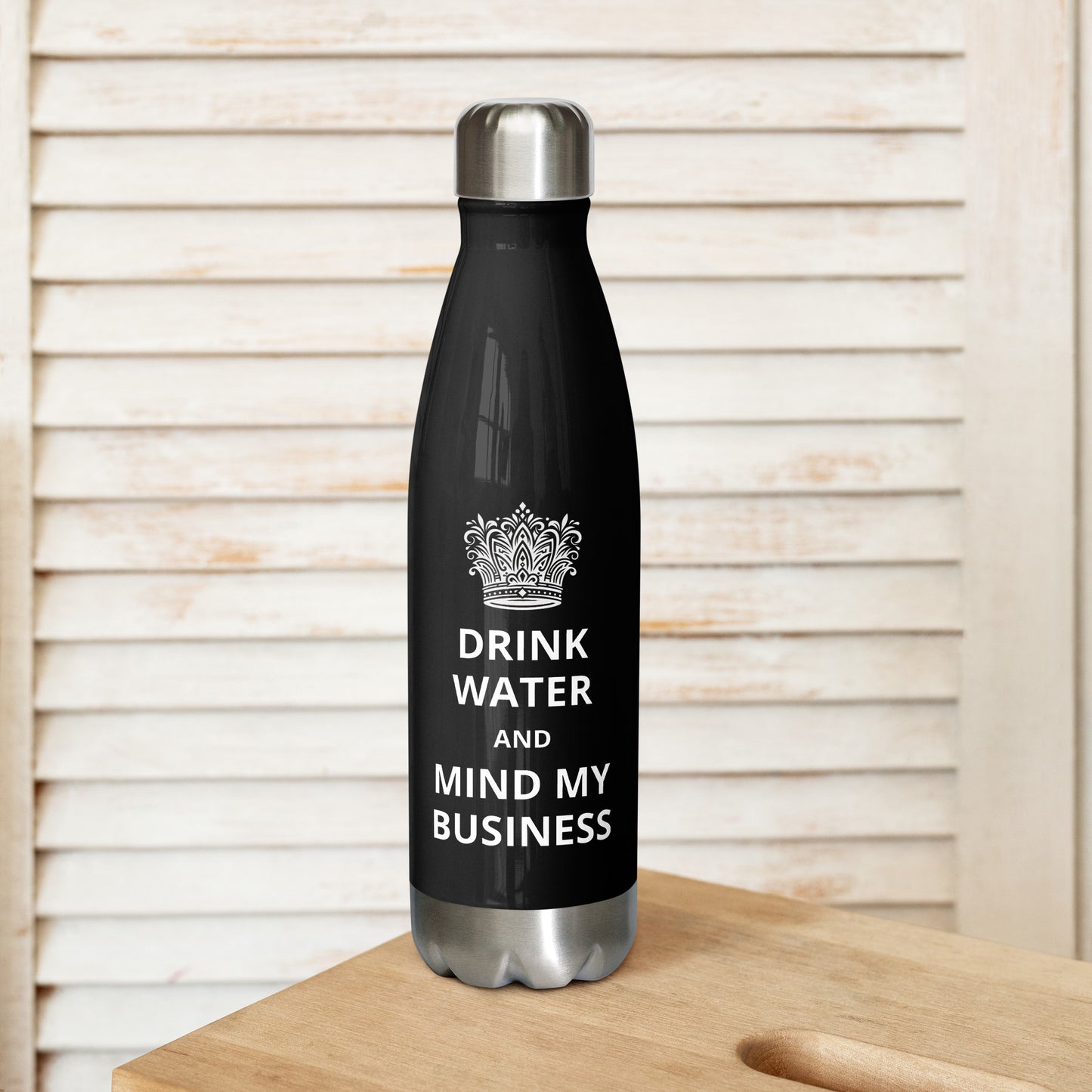 17oz Stainless Steel Water Bottle: Caribbean - "Drink Water and Mind My Business" (3 colours)