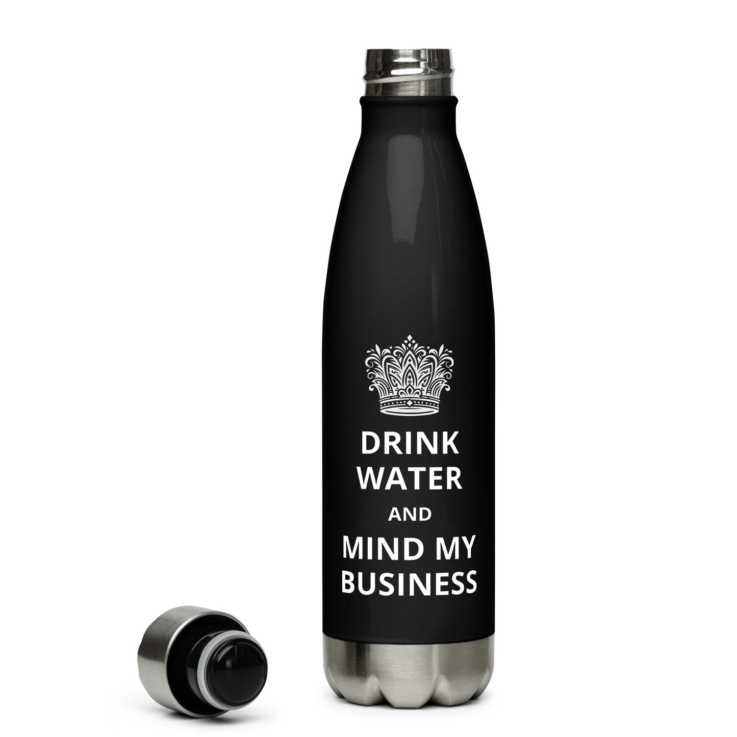 17oz Stainless Steel Water Bottle: Caribbean - "Drink Water and Mind My Business" (3 colours)