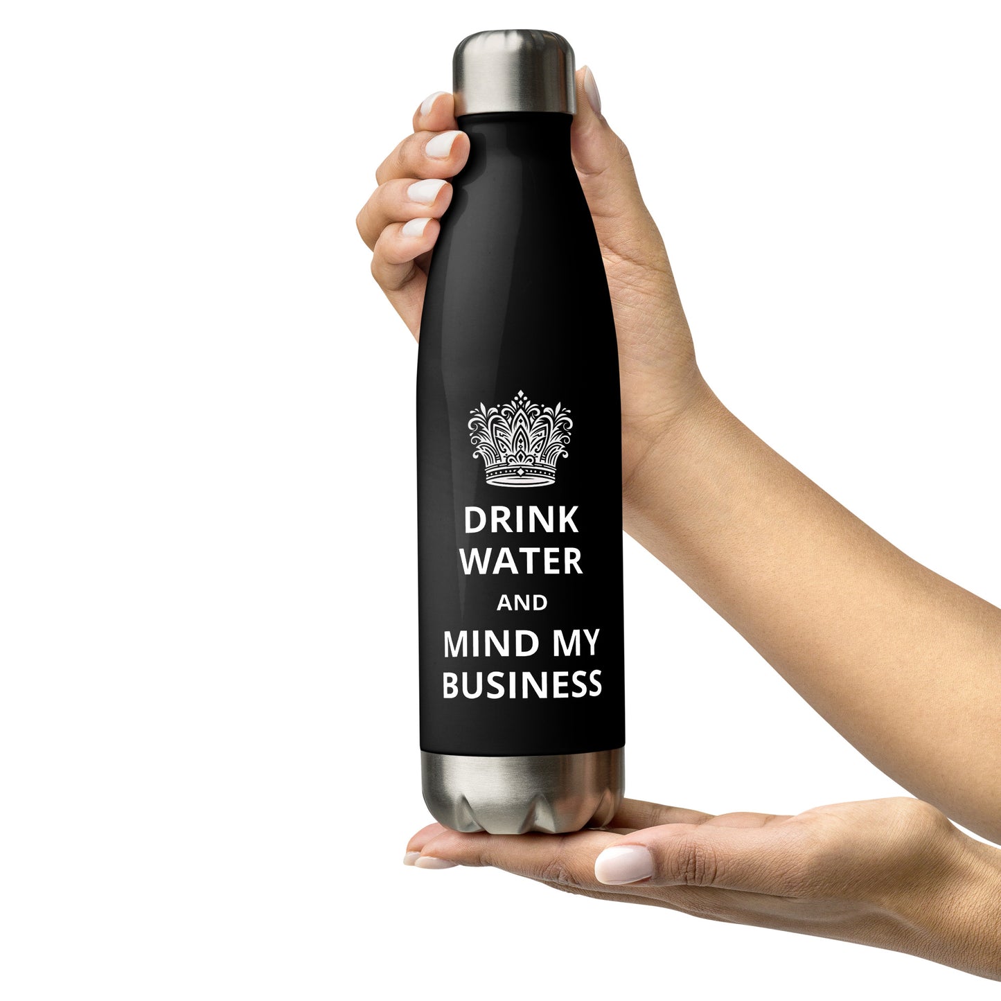 17oz Stainless Steel Water Bottle: Caribbean - "Drink Water and Mind My Business" (3 colours)