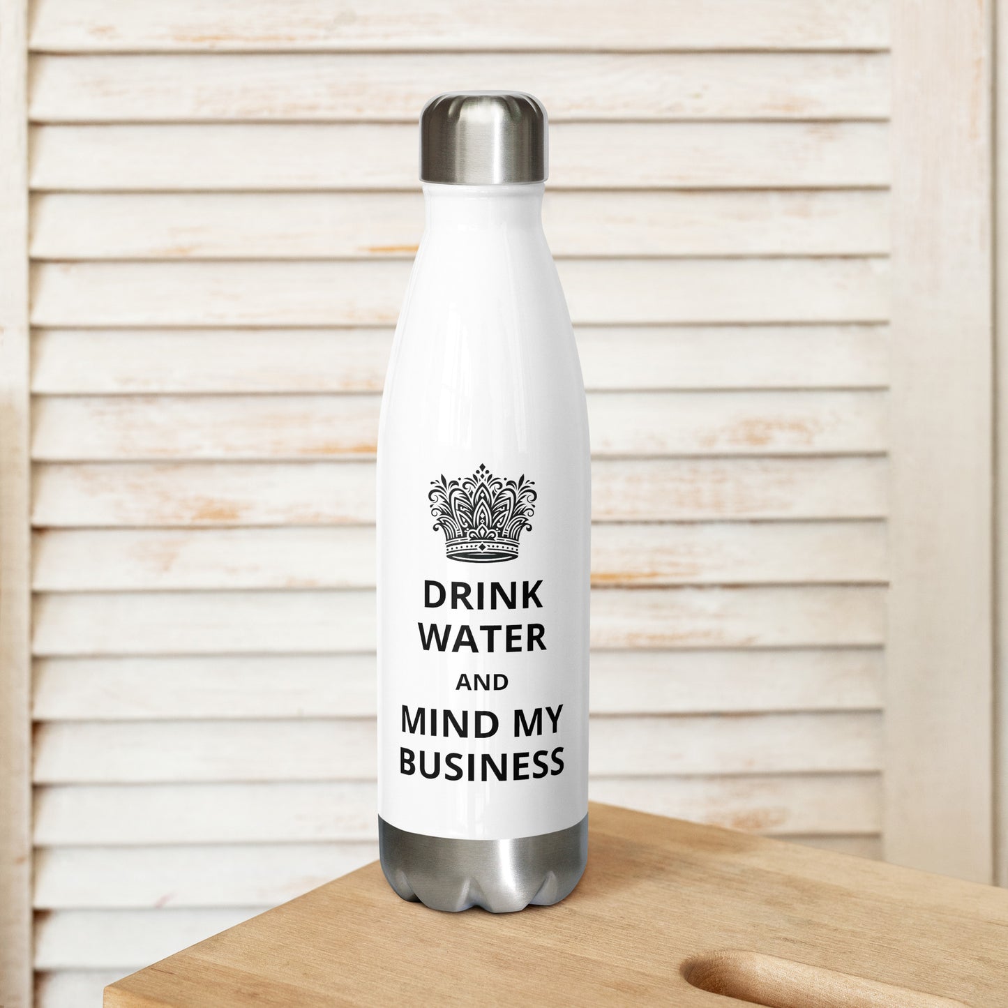 17oz Stainless Steel Water Bottle: Caribbean - "Drink Water and Mind My Business" (3 colours)