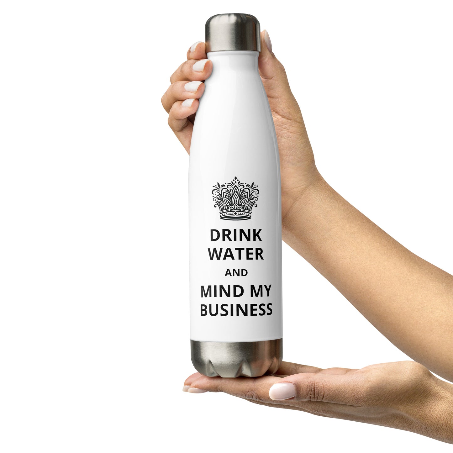 17oz Stainless Steel Water Bottle: Caribbean - "Drink Water and Mind My Business" (3 colours)