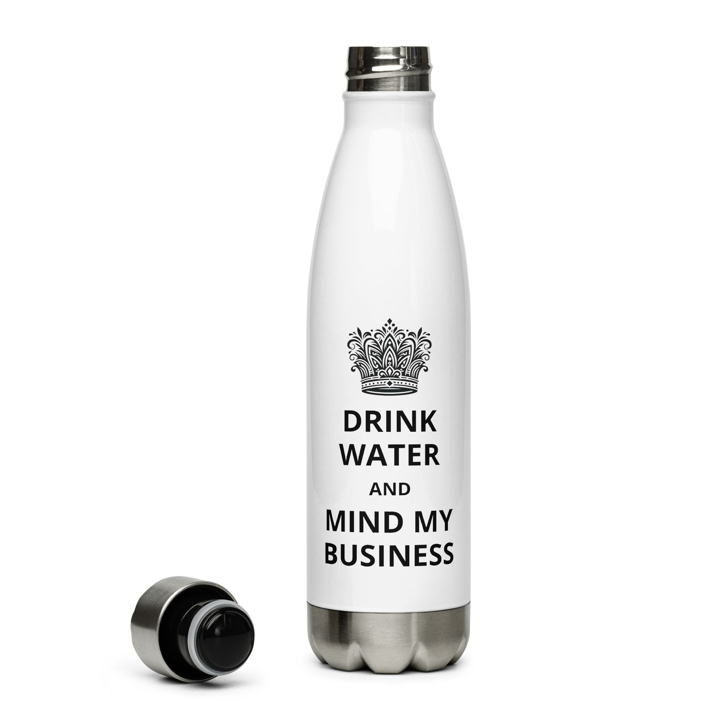 17oz Stainless Steel Water Bottle: Caribbean - "Drink Water and Mind My Business" (3 colours)