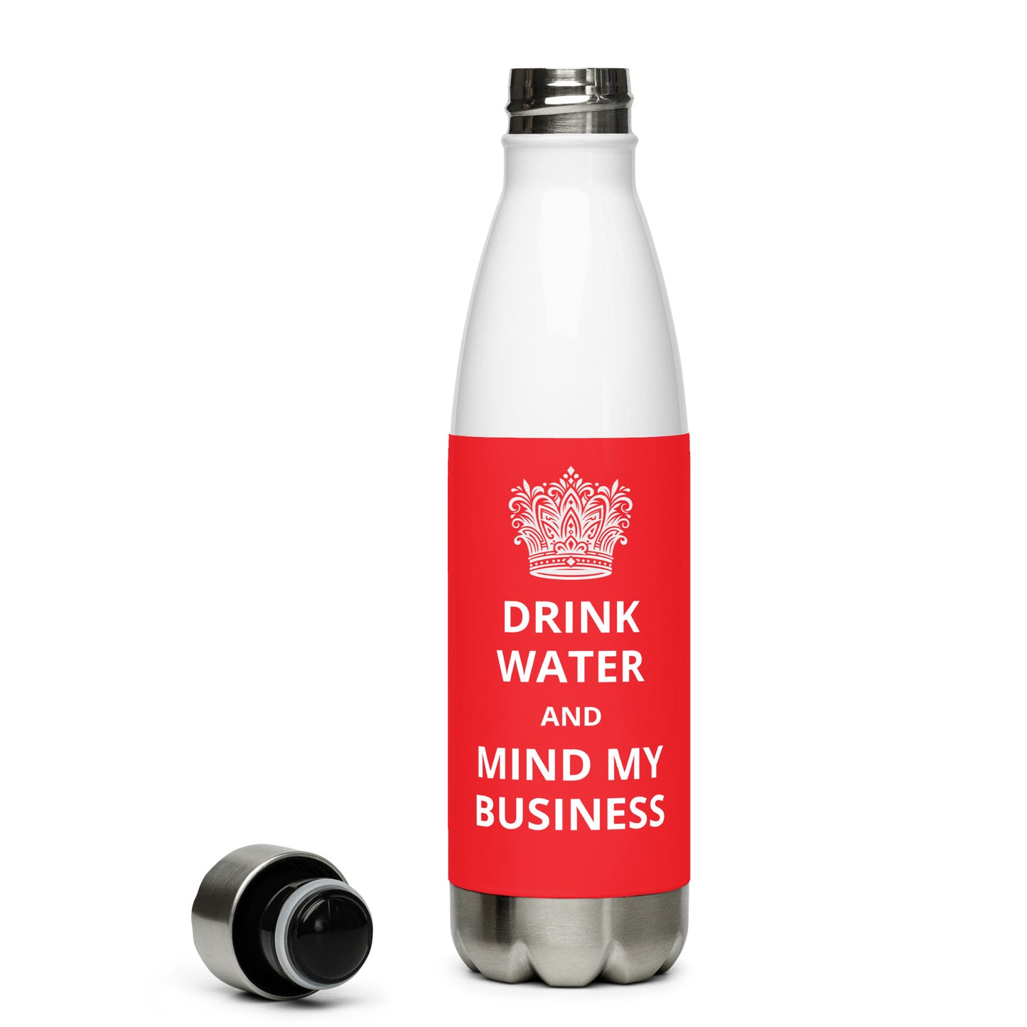 17oz Stainless Steel Water Bottle: Caribbean - "Drink Water and Mind My Business" (3 colours)