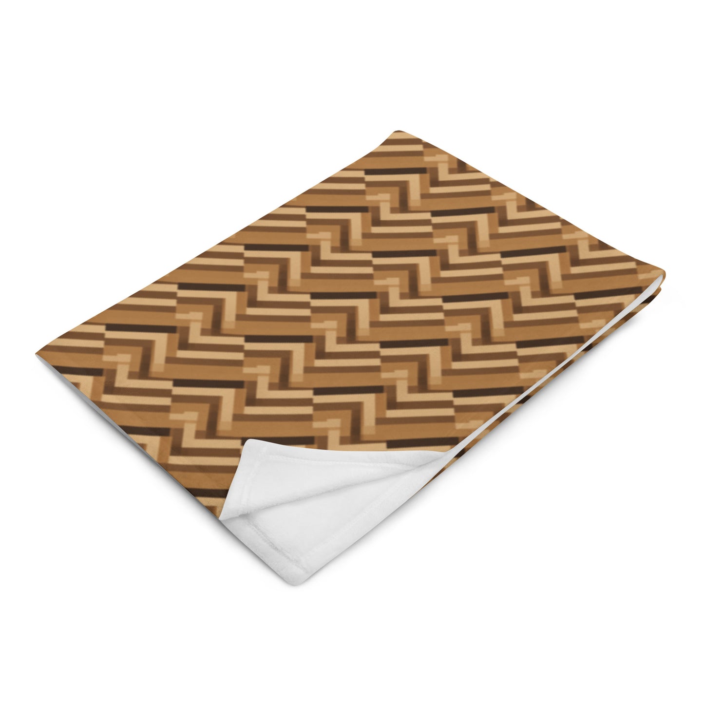 Throw Blanket: Brown Chevron (50" x 60" or 60" x 80")