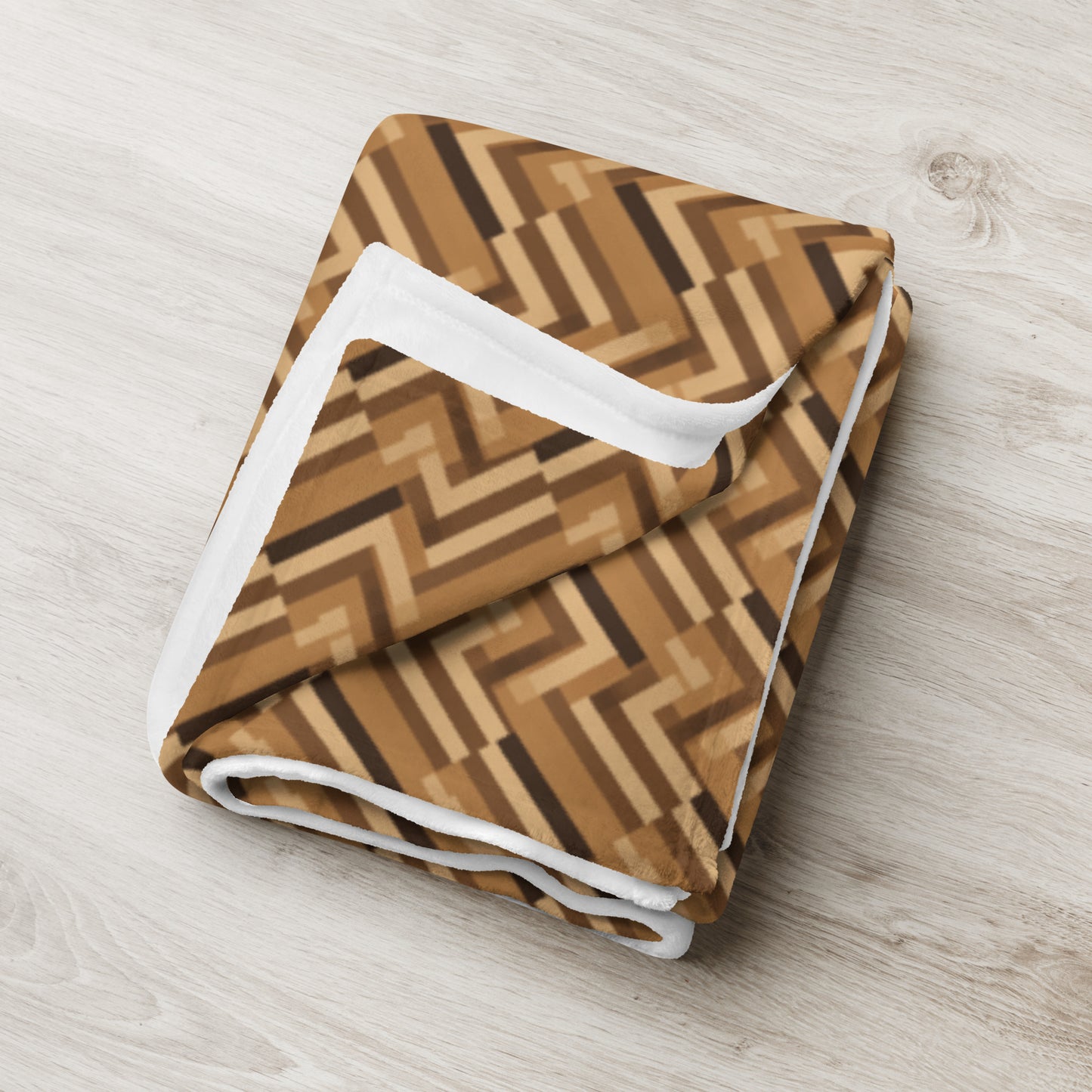 Throw Blanket: Brown Chevron (50" x 60" or 60" x 80")