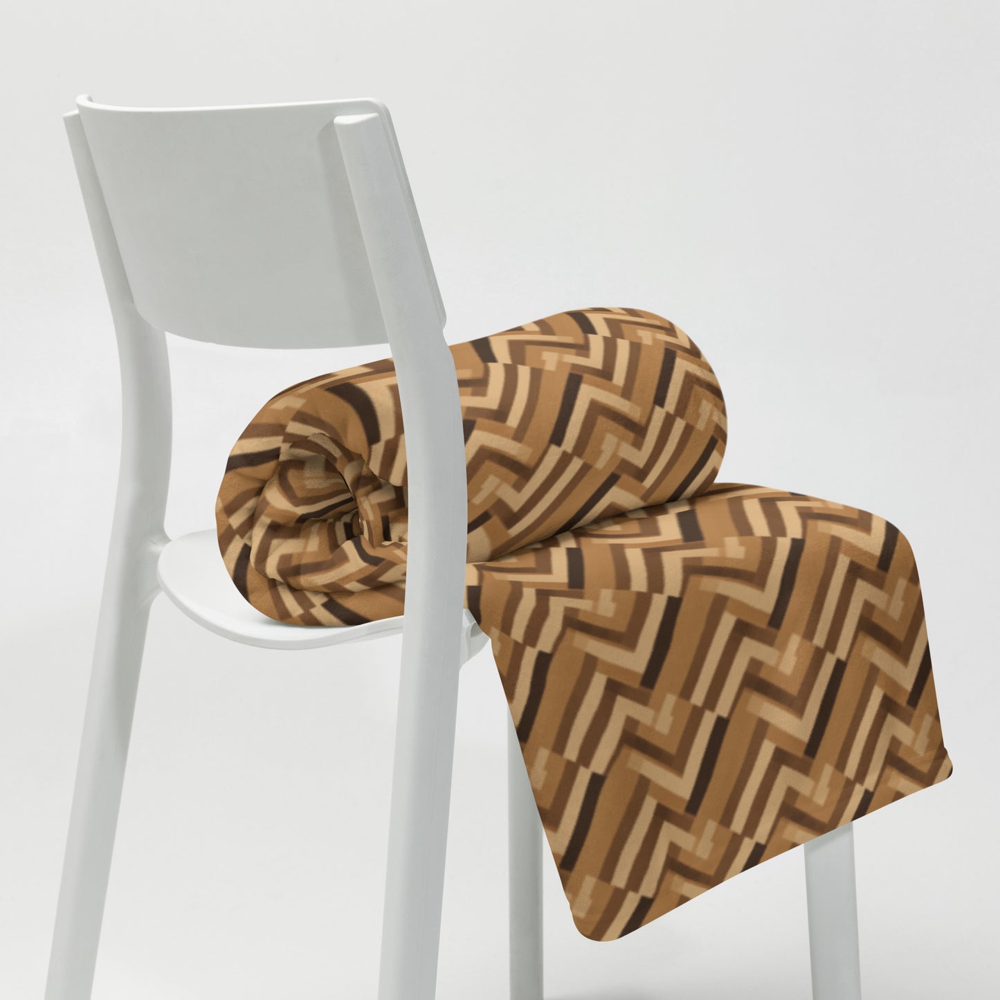 Throw Blanket: Brown Chevron (50" x 60" or 60" x 80")