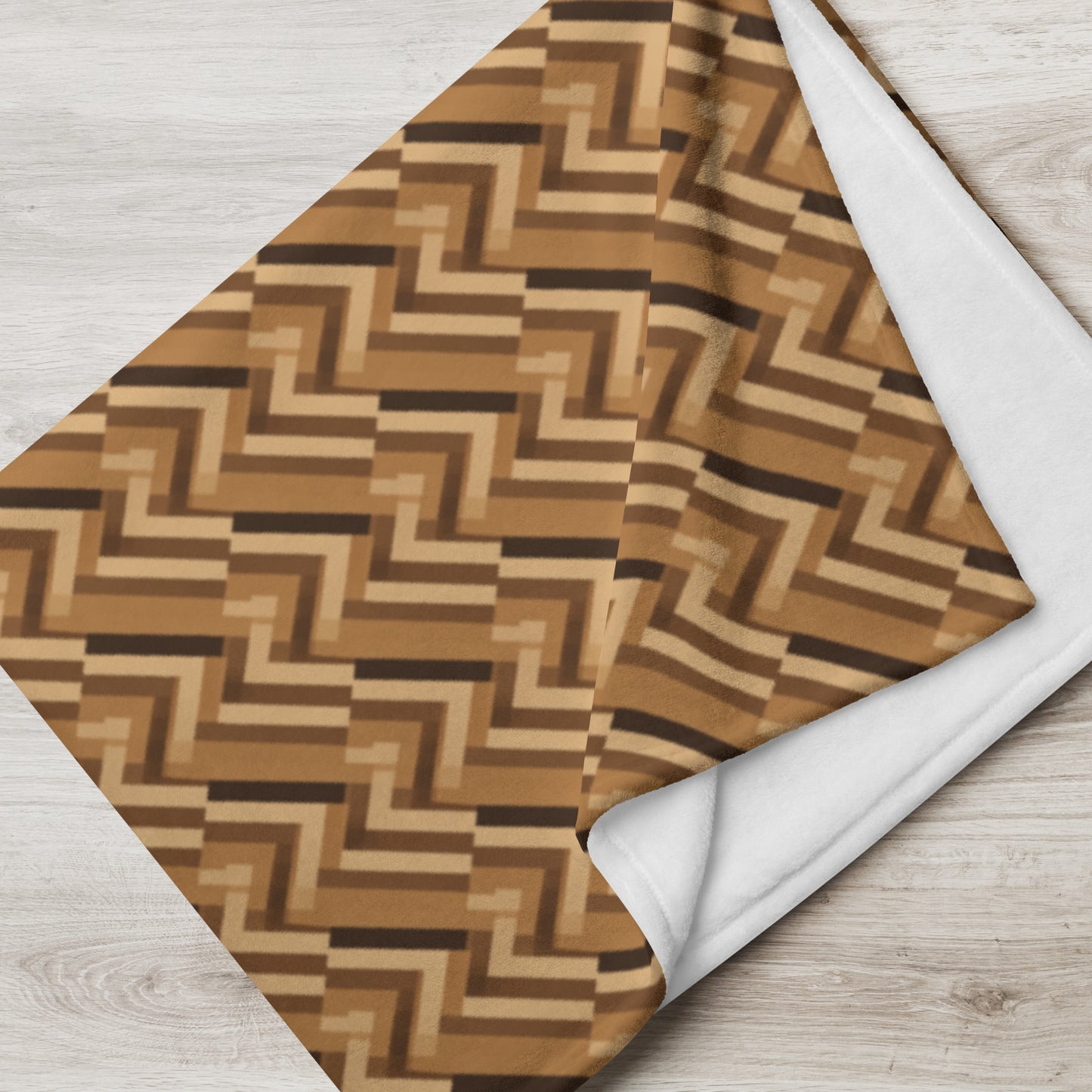 Throw Blanket: Brown Chevron (50" x 60" or 60" x 80")