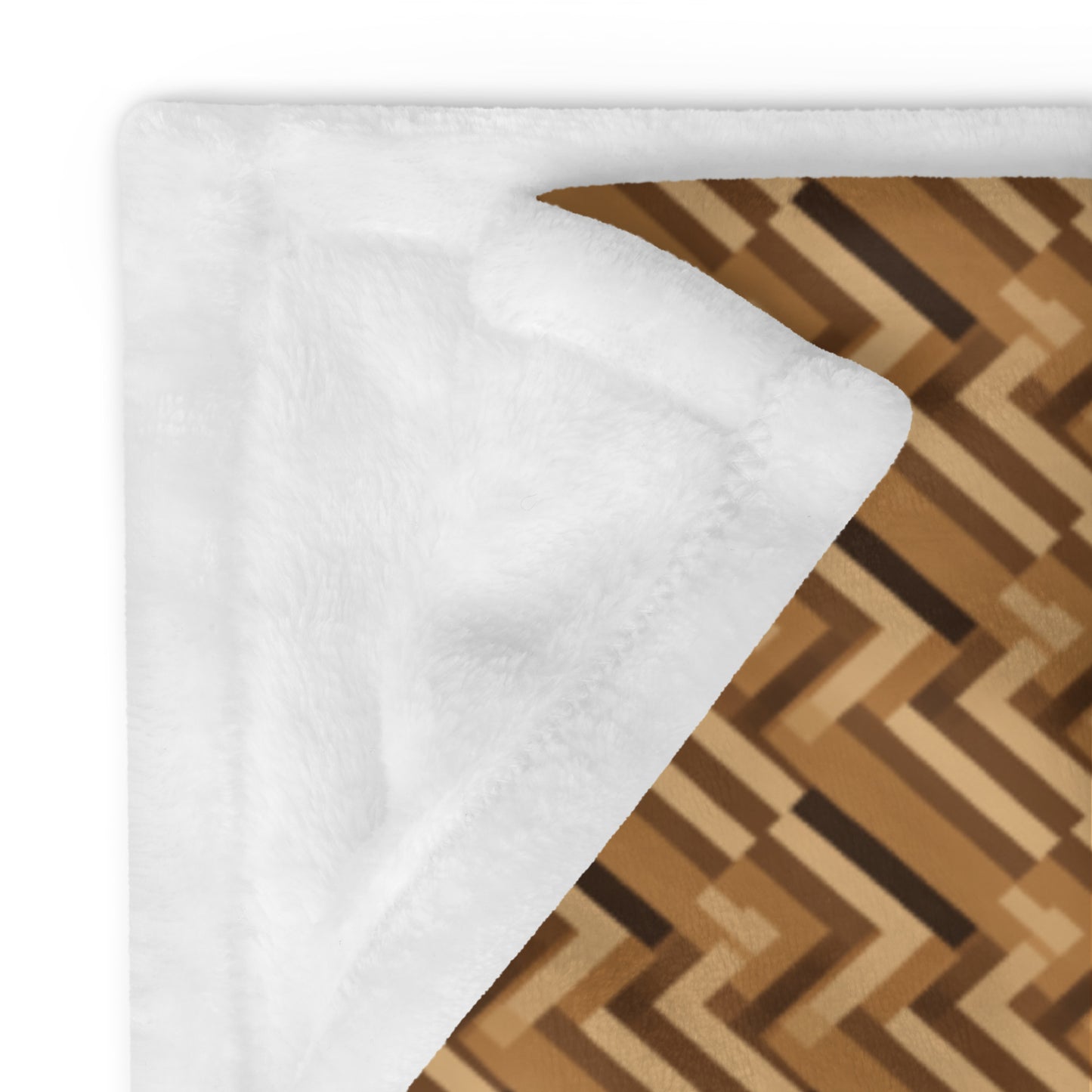 Throw Blanket: Brown Chevron (50" x 60" or 60" x 80")