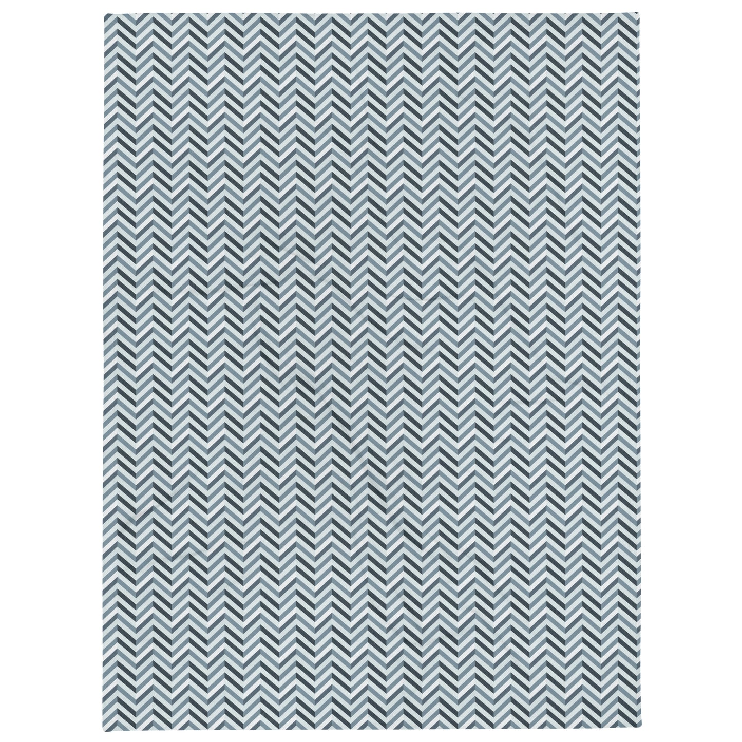 Throw Blanket: Grey and White Chevron (50" x 60" or 60" x 80")