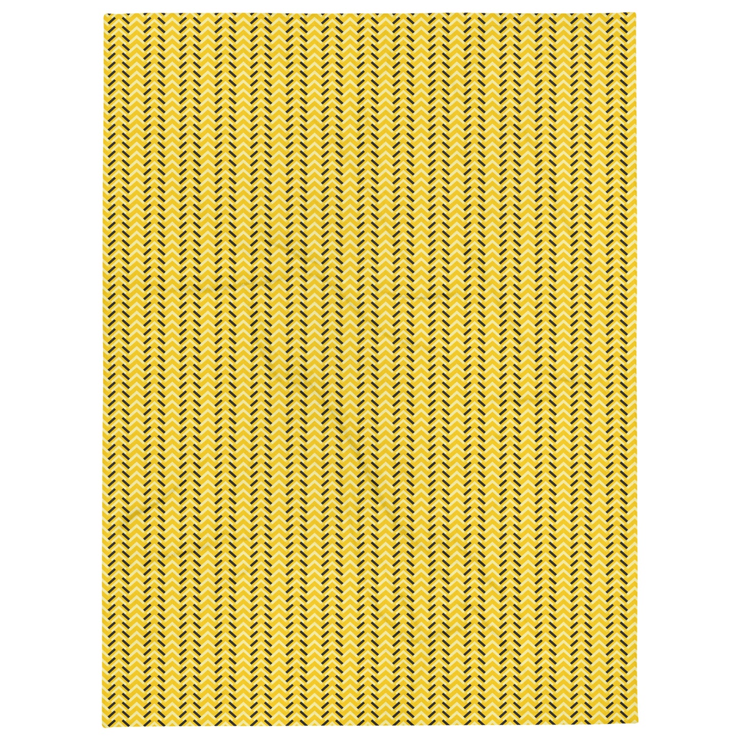 Throw Blanket: Yellow and Black Chevron (50" x 60" or 60" x 80")