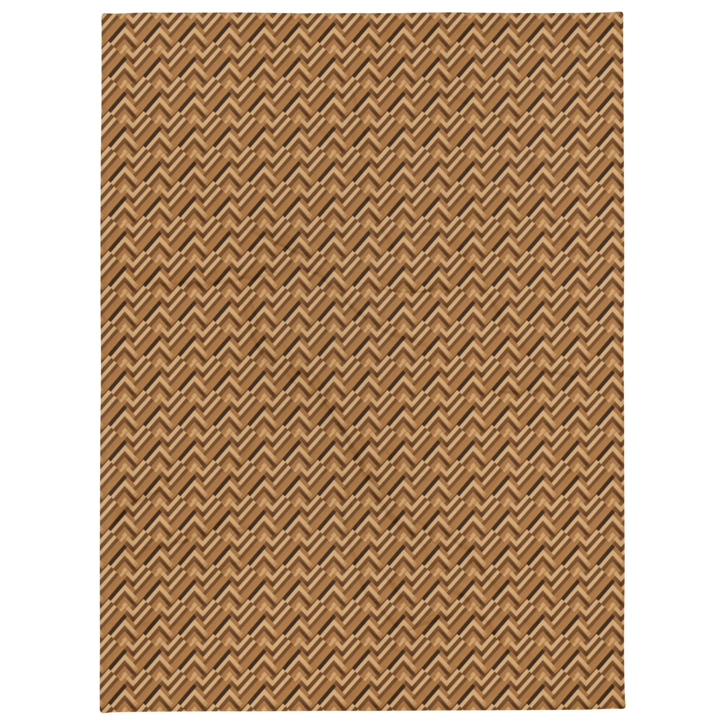 Throw Blanket: Brown Chevron (50" x 60" or 60" x 80")