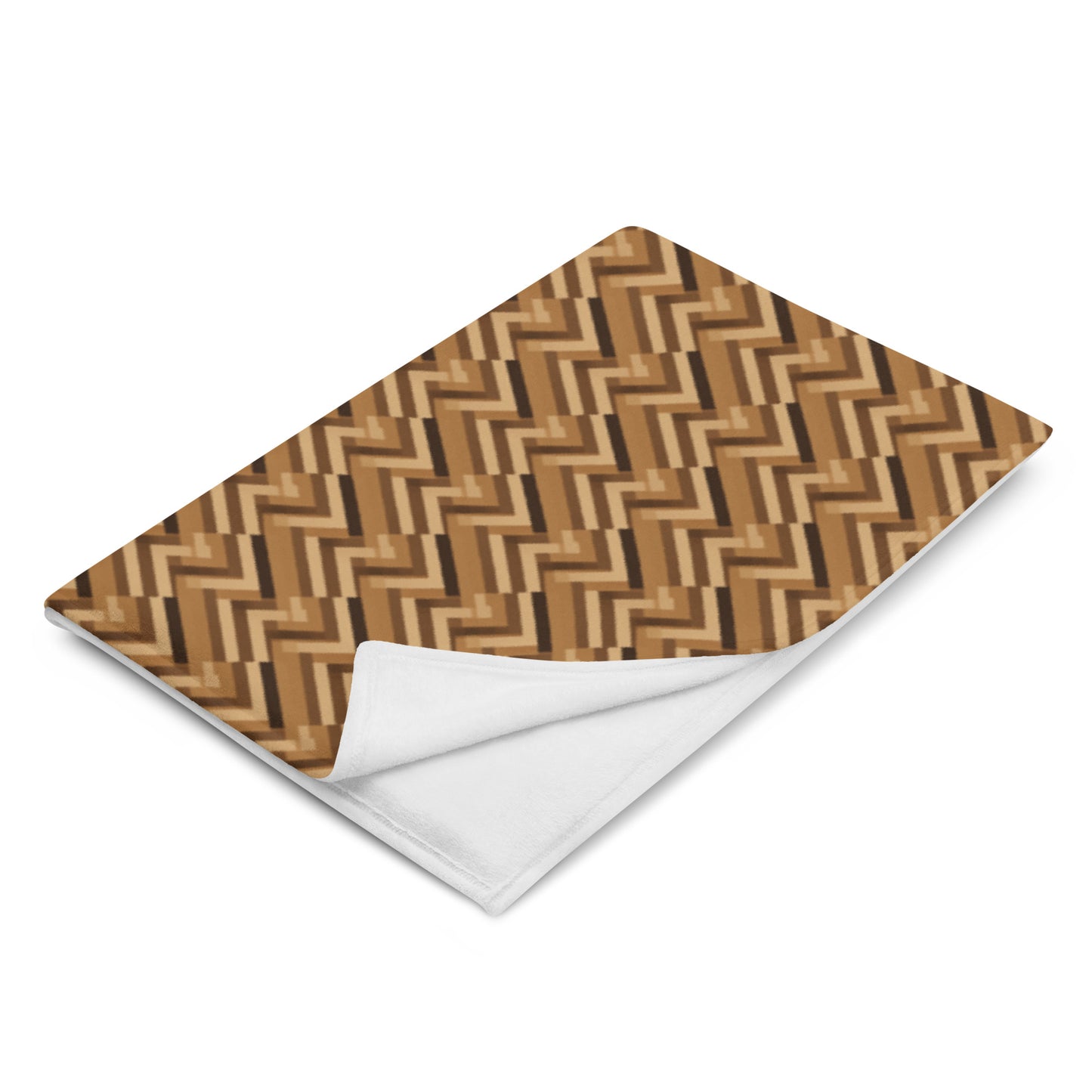 Throw Blanket: Brown Chevron (50" x 60" or 60" x 80")