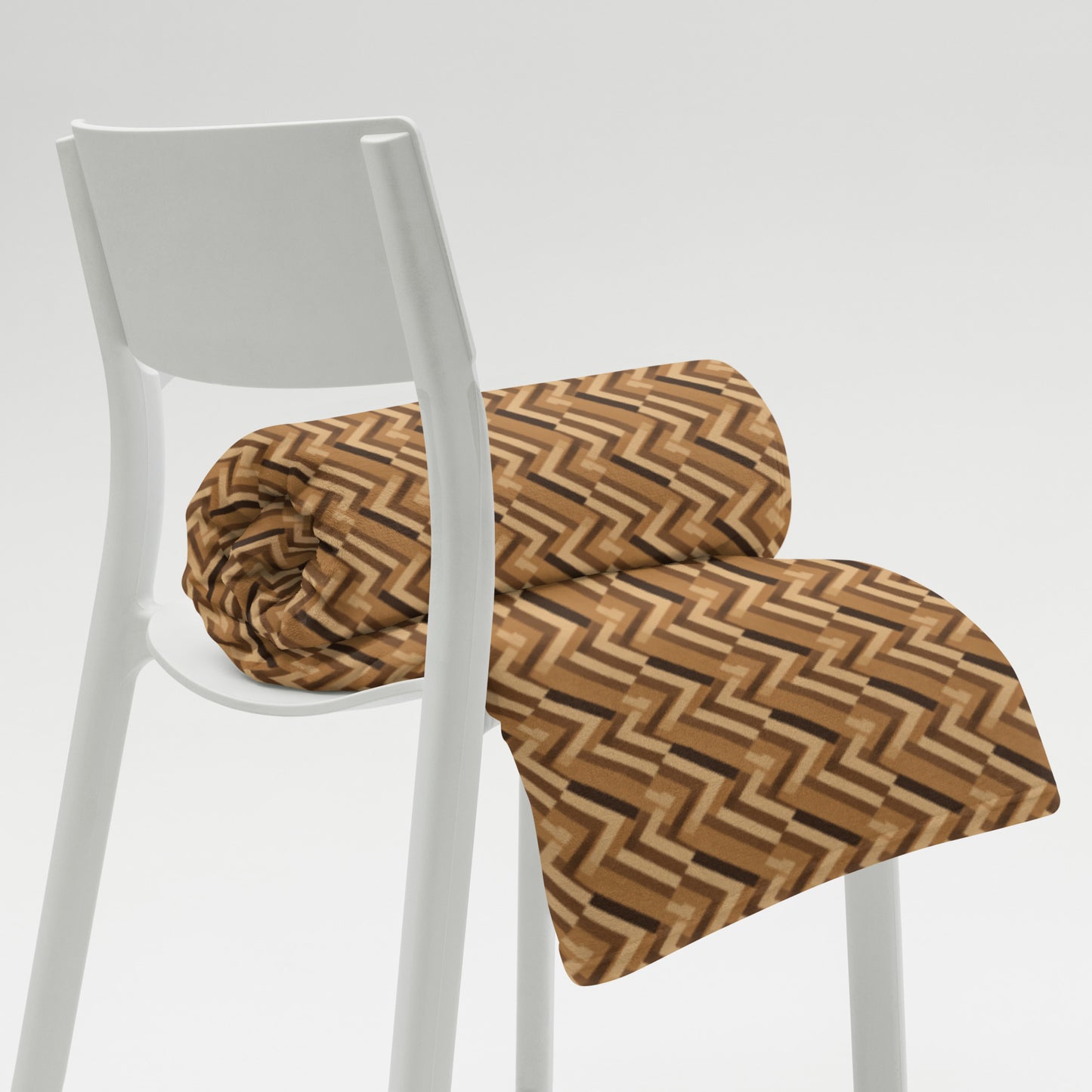 Throw Blanket: Brown Chevron (50" x 60" or 60" x 80")